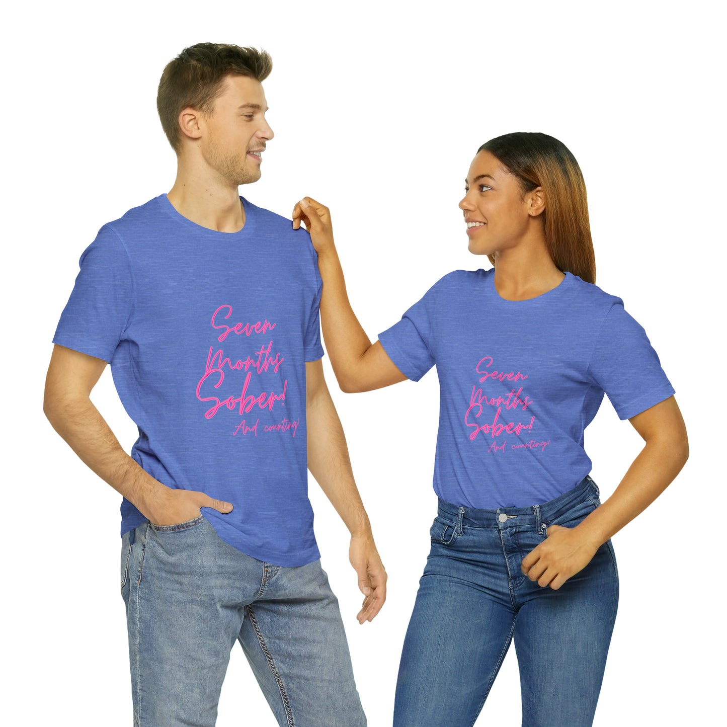 Seven Months Sober (7 Months) Unisex Jersey Short Sleeve Tee