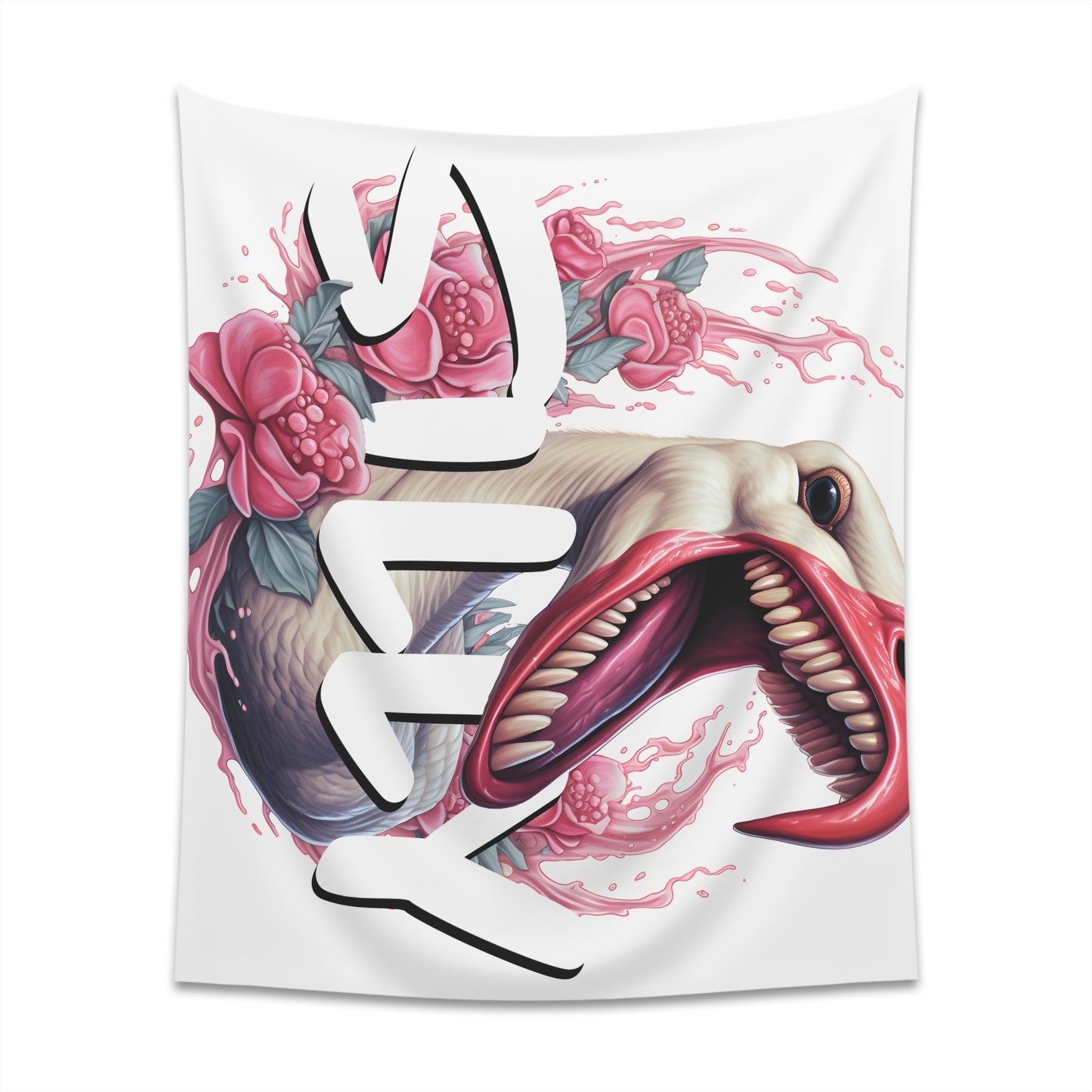 Aggressively Silly Goose Printed Wall Tapestry