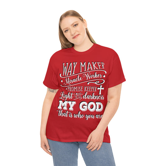 Waymaker Miracle Worker - Unisex Heavy Cotton Short Sleeve Tee