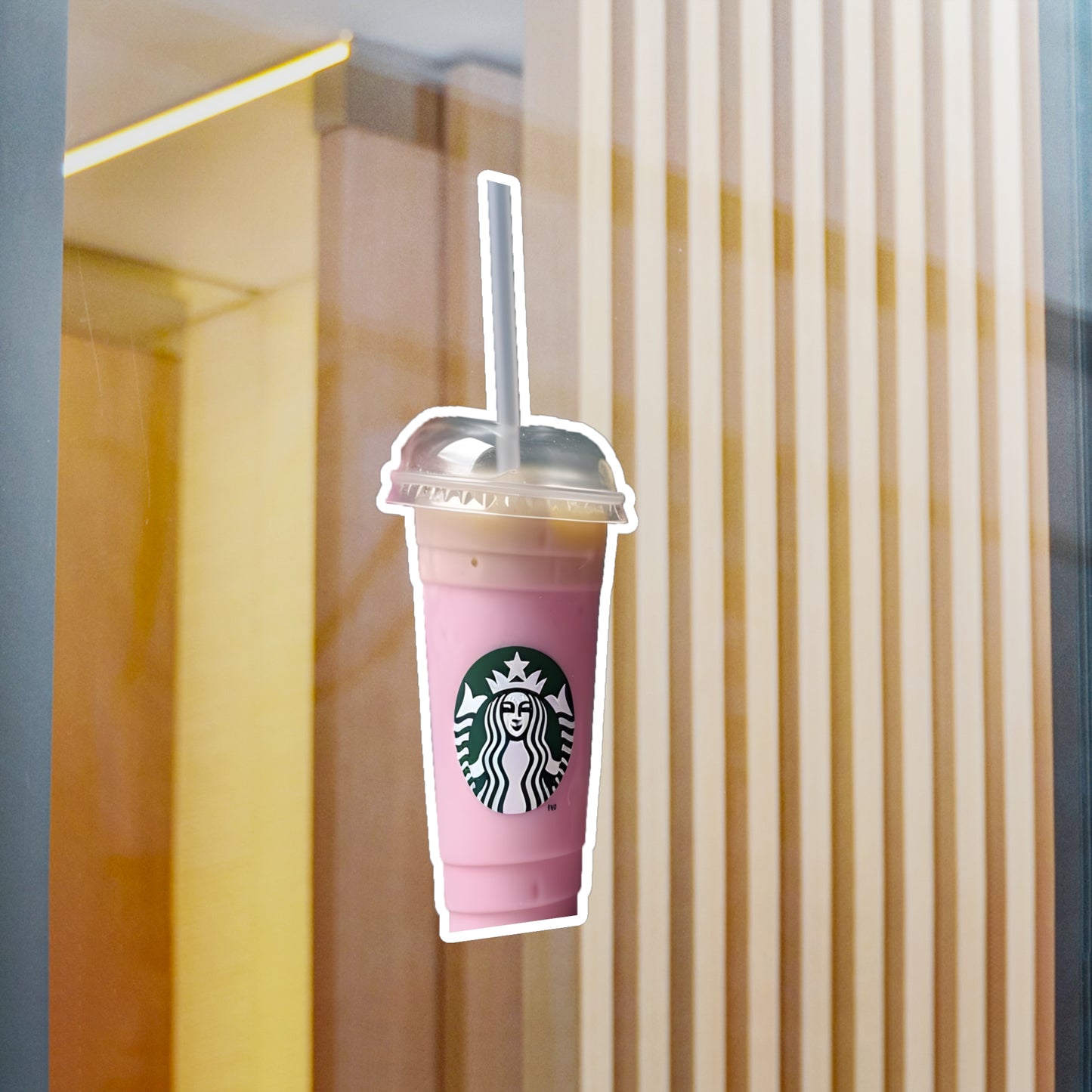 Pink Starbucks Drink Kiss-Cut Vinyl Decals
