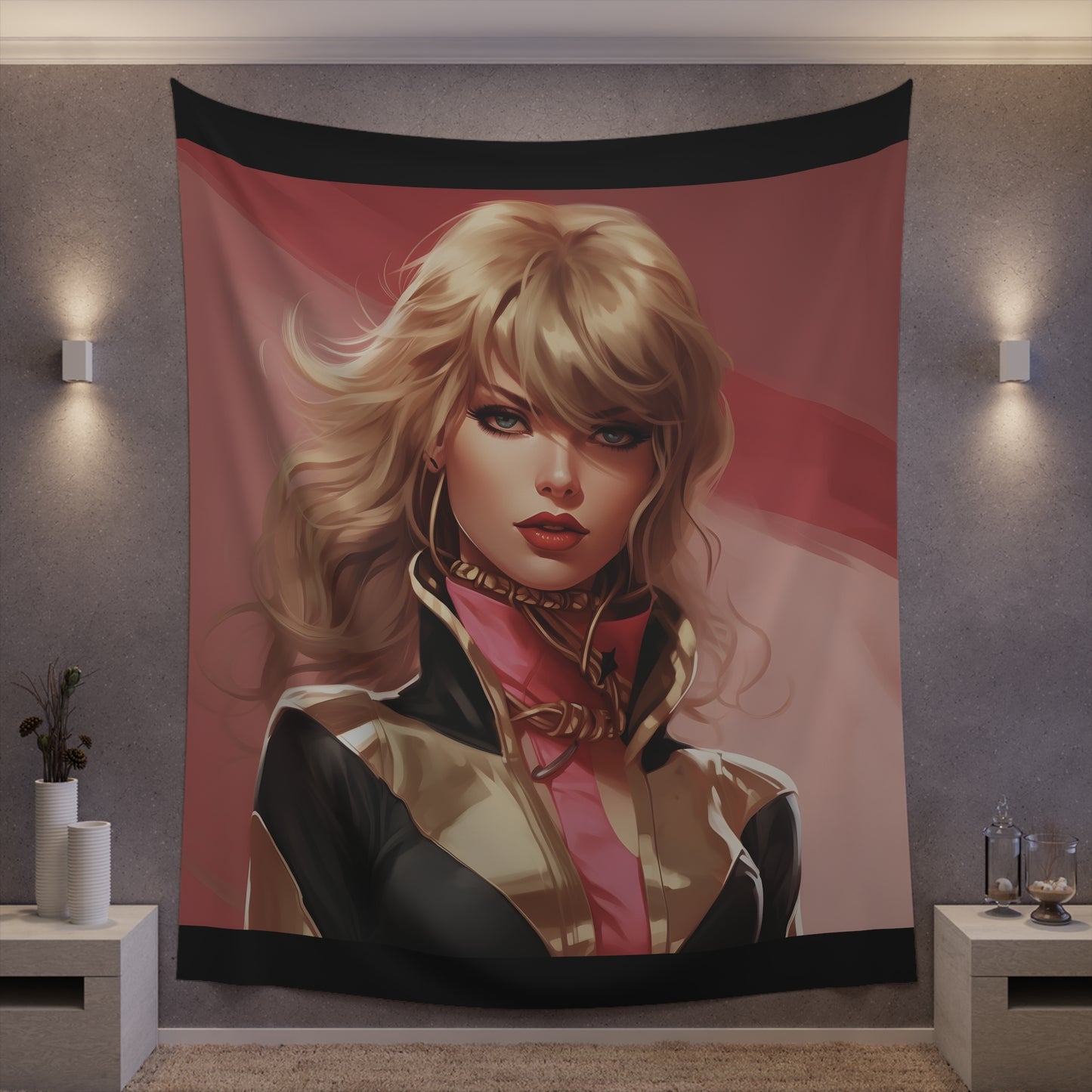 Anime Taylor Swift 4- Printed Wall Tapestry