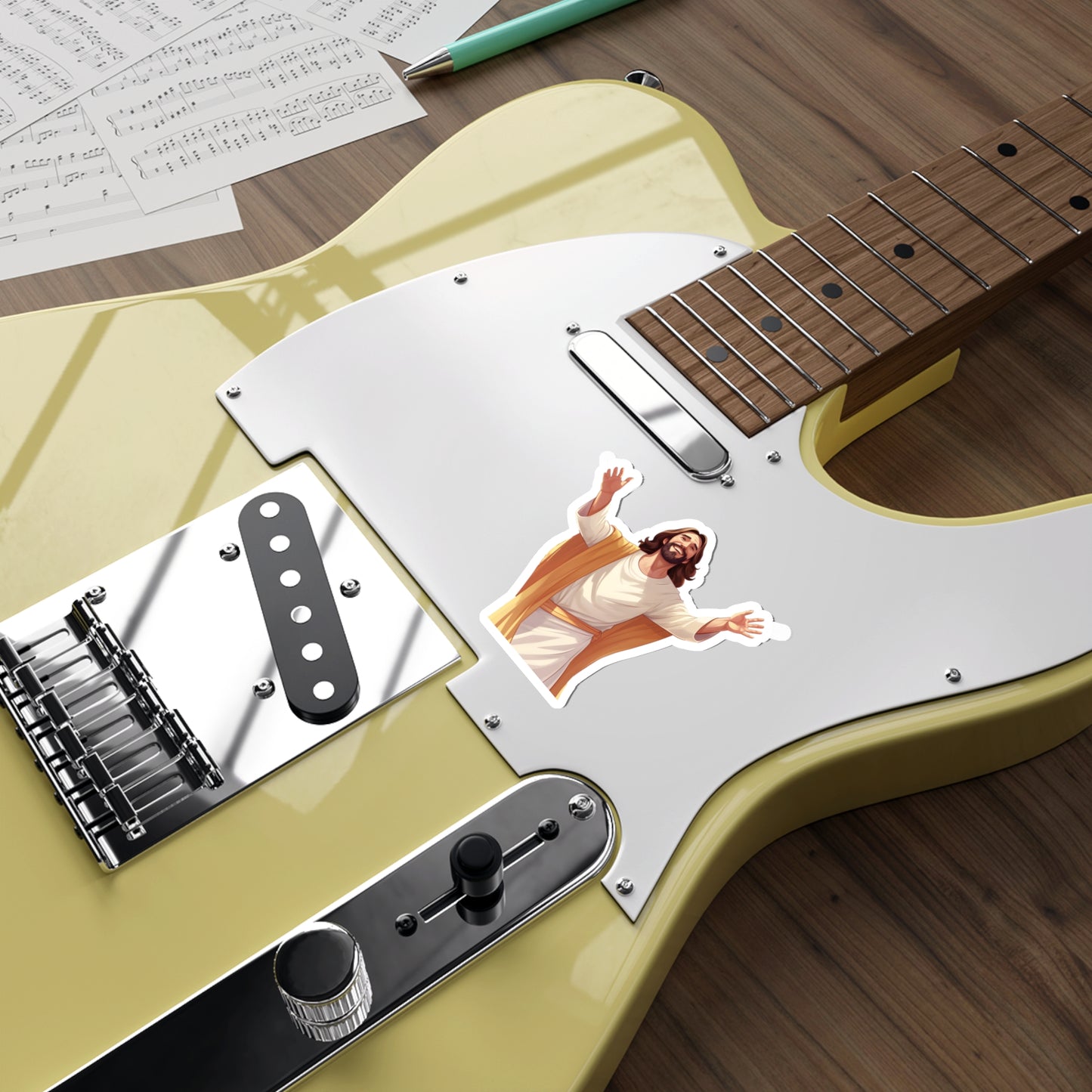 He is Waiting with Outstretched Arms to Welcome Us -3  Die-Cut Stickers (MB)
