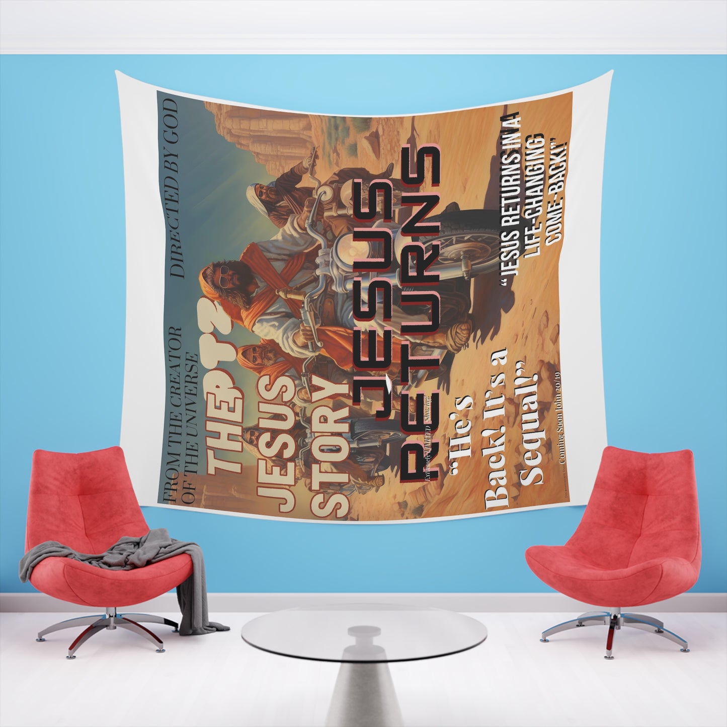 The Jesus Story PT2 “Jesus Returns  Printed Wall Tapestry