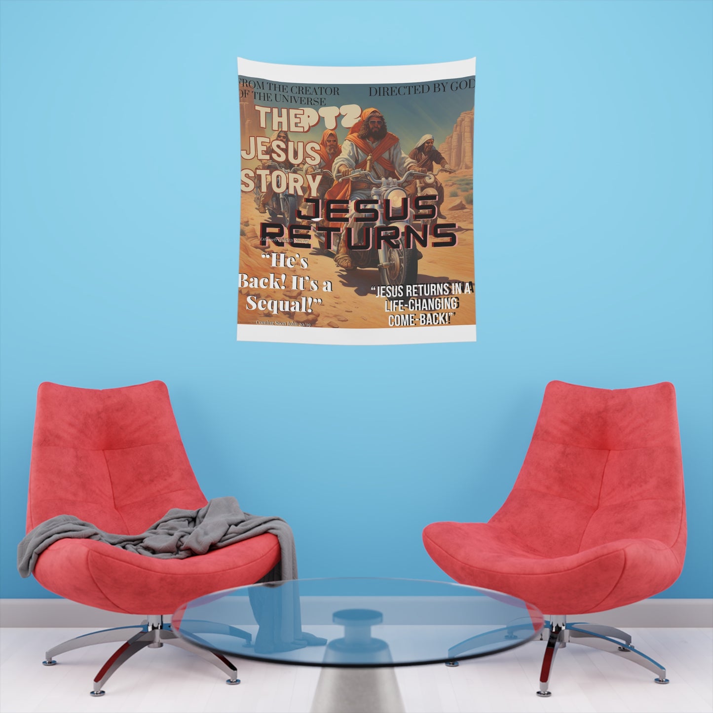 The Jesus Story PT2 “Jesus Returns  Printed Wall Tapestry