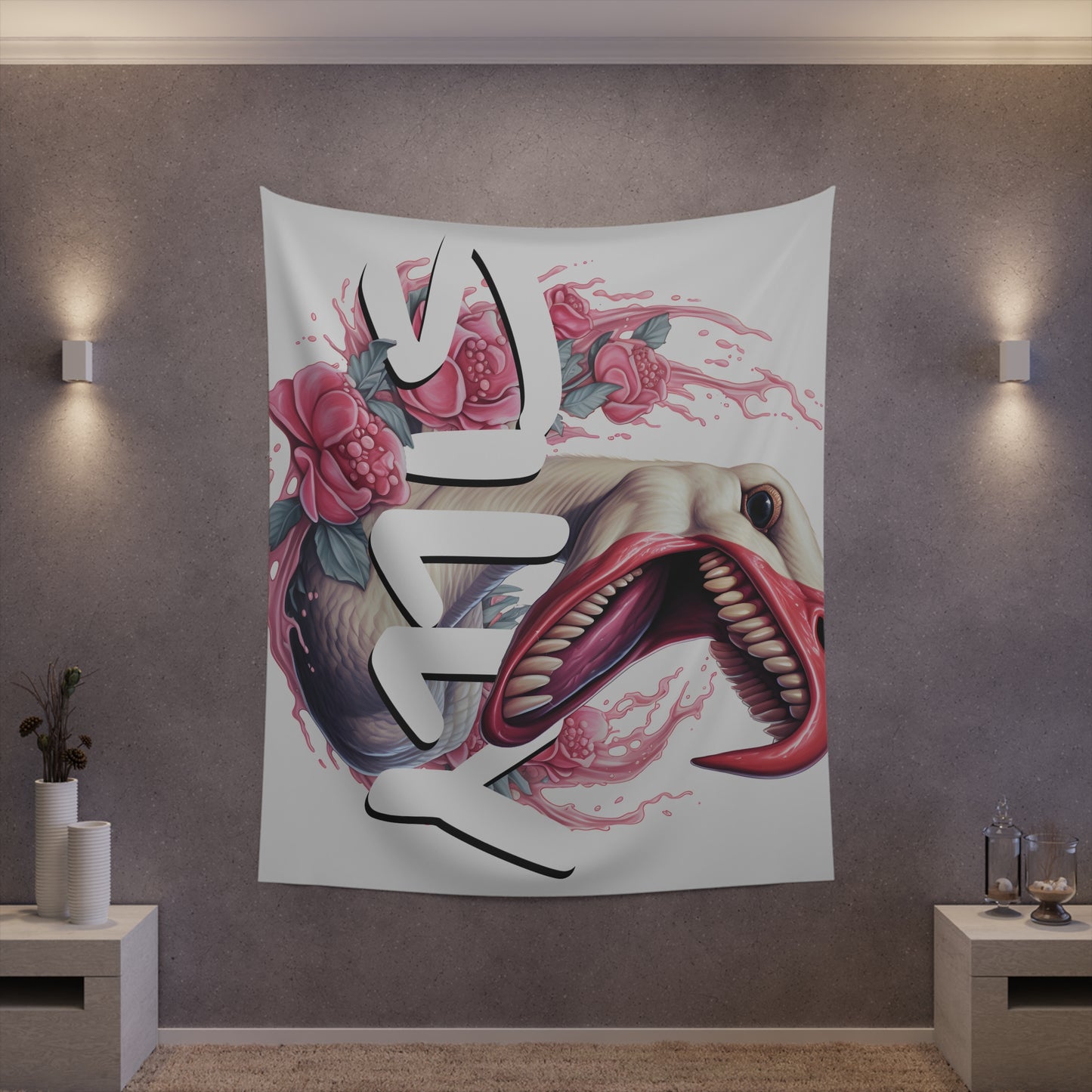 Aggressively Silly Goose Printed Wall Tapestry
