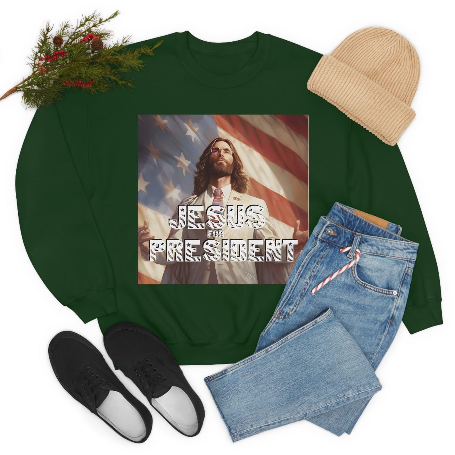 Jesus for President Unisex Heavy Blend™ Crewneck Sweatshirt