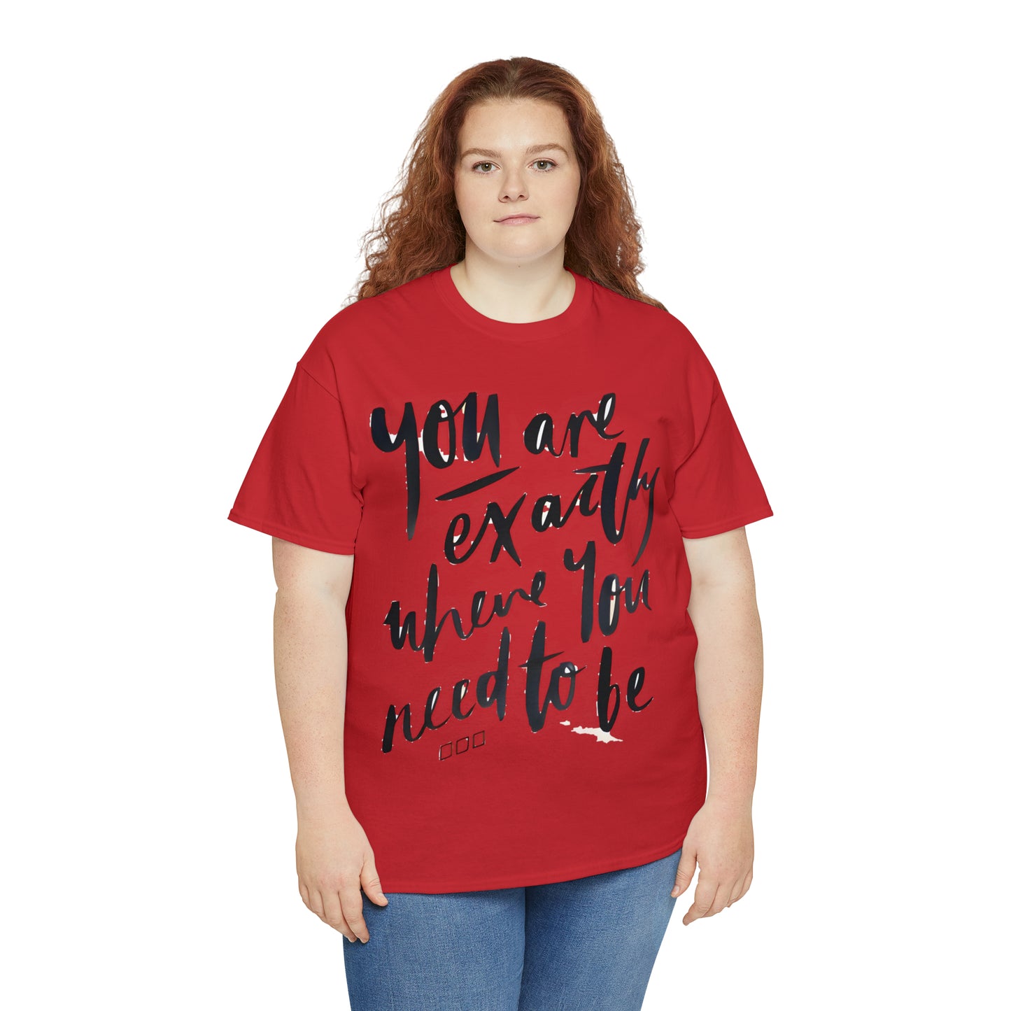 You re EXACTLY where you need to be  - CR Celebrate Recovery Classic Logo - Unisex Heavy Cotton Tee