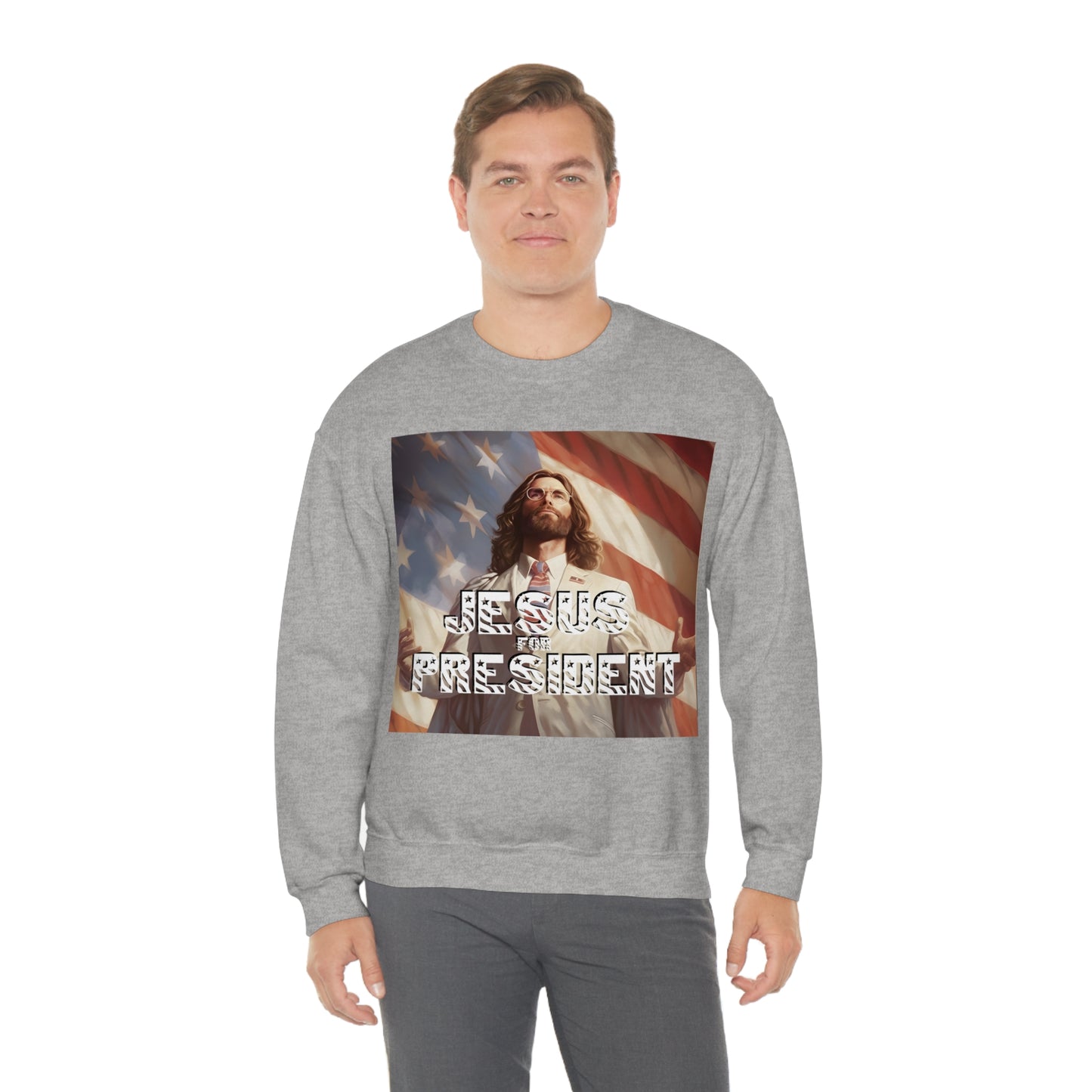 Jesus for President Unisex Heavy Blend™ Crewneck Sweatshirt