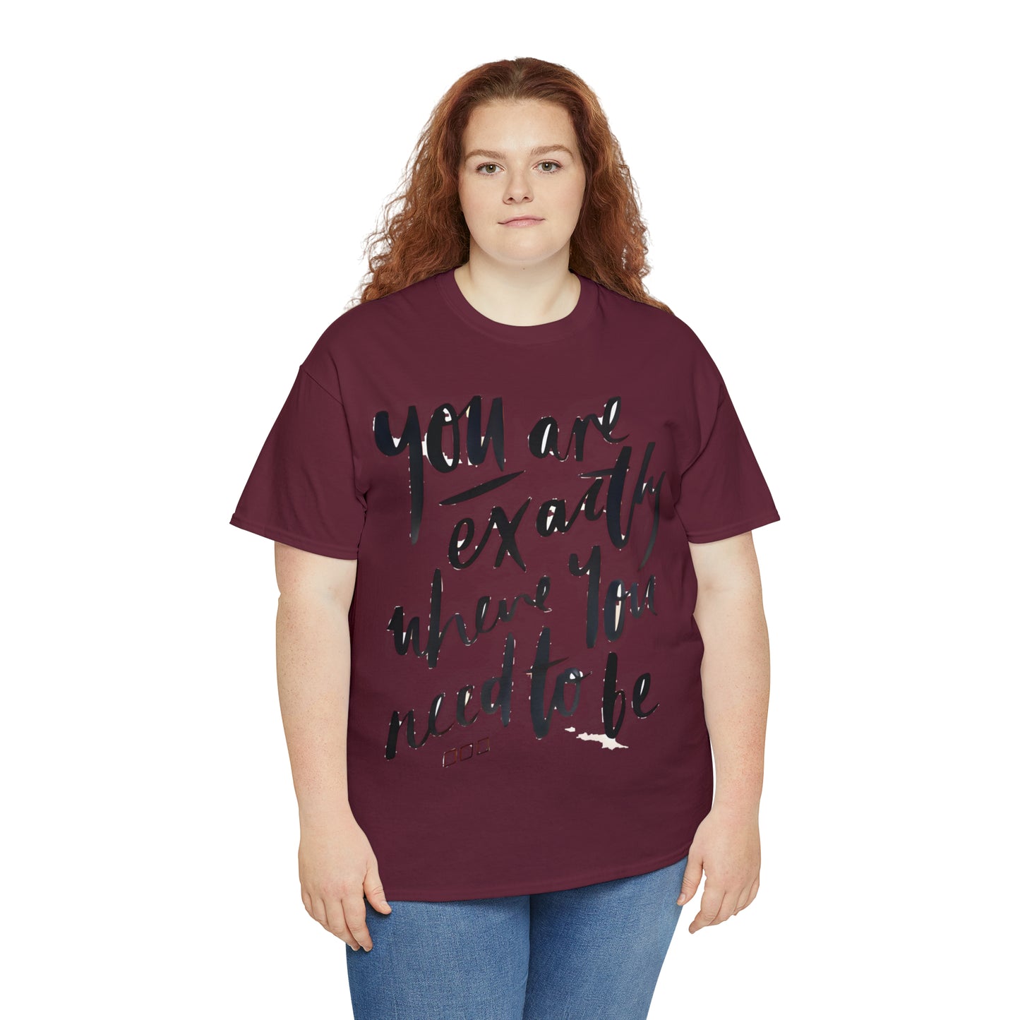 You re EXACTLY where you need to be  - CR Celebrate Recovery Classic Logo - Unisex Heavy Cotton Tee
