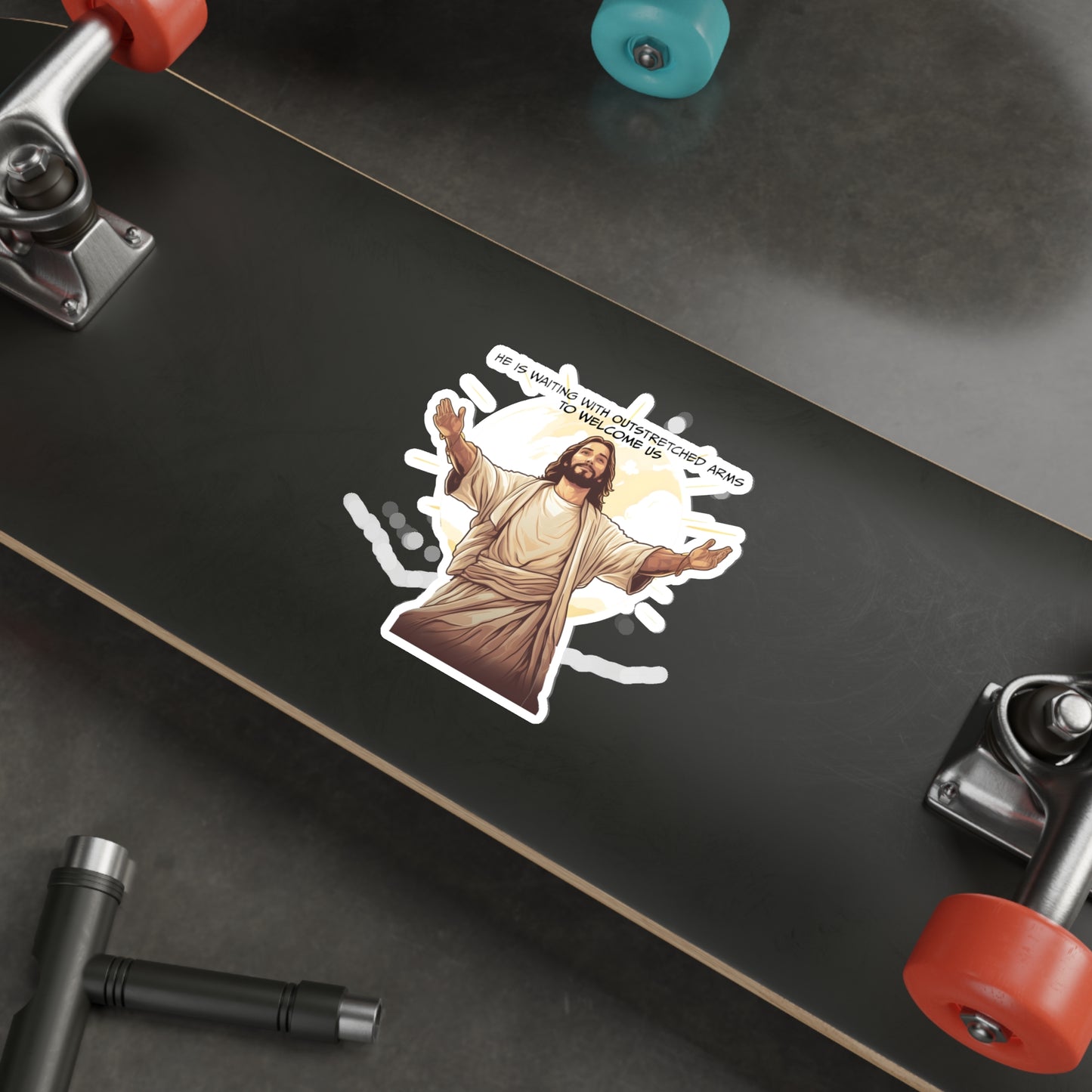 He is Waiting with Outstretched Arms to Welcome Us - Dialogue-  Die-Cut Stickers (MB)