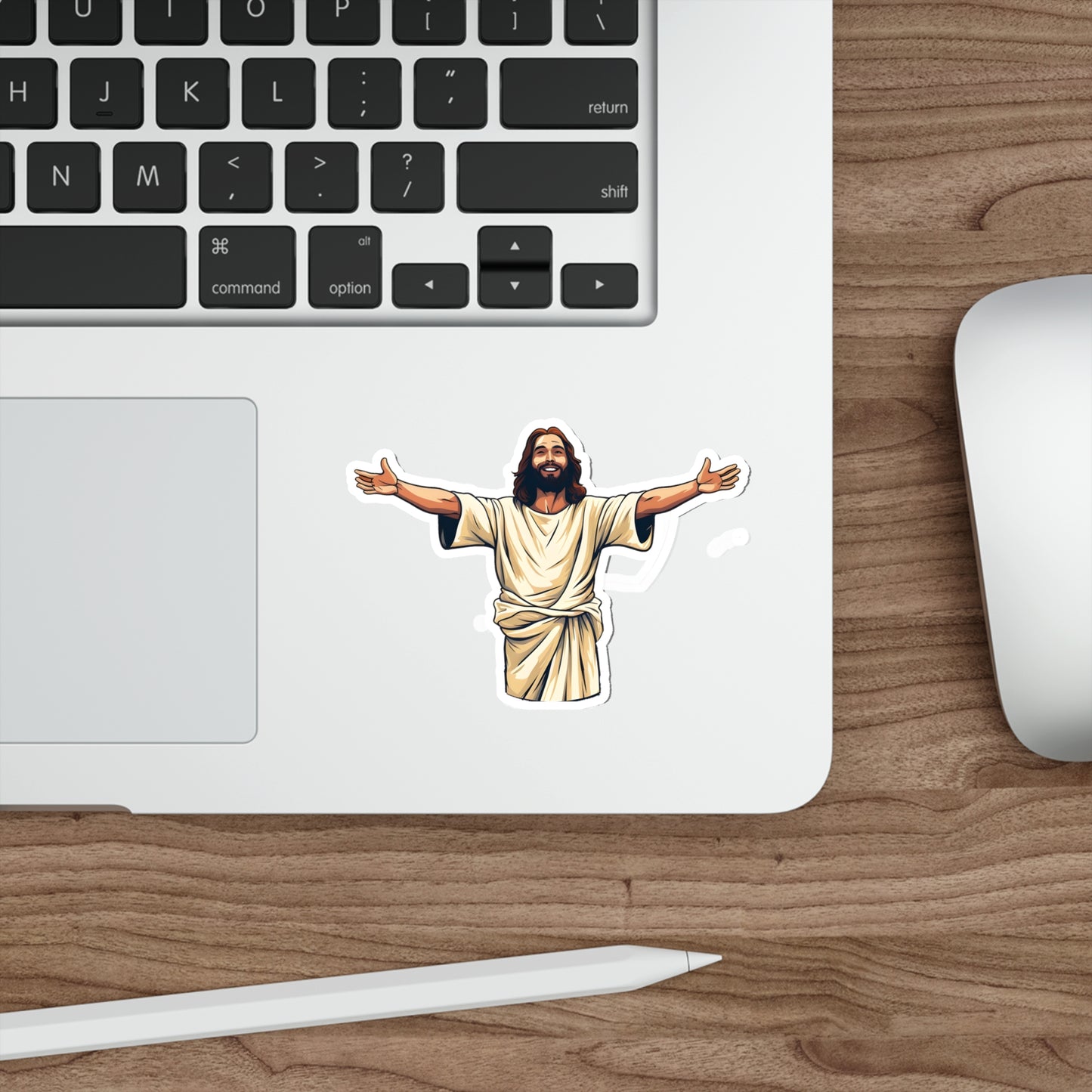 He is Waiting with Outstretched Arms to Welcome Us -2  Die-Cut Stickers (MB)