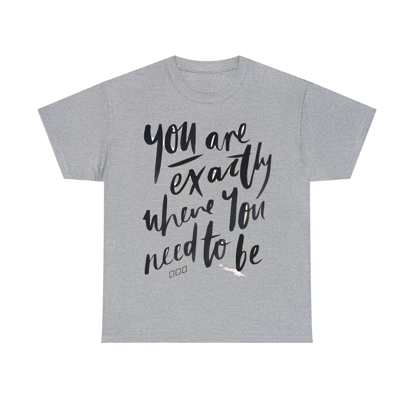 You re EXACTLY where you need to be  - CR Celebrate Recovery Classic Logo - Unisex Heavy Cotton Tee