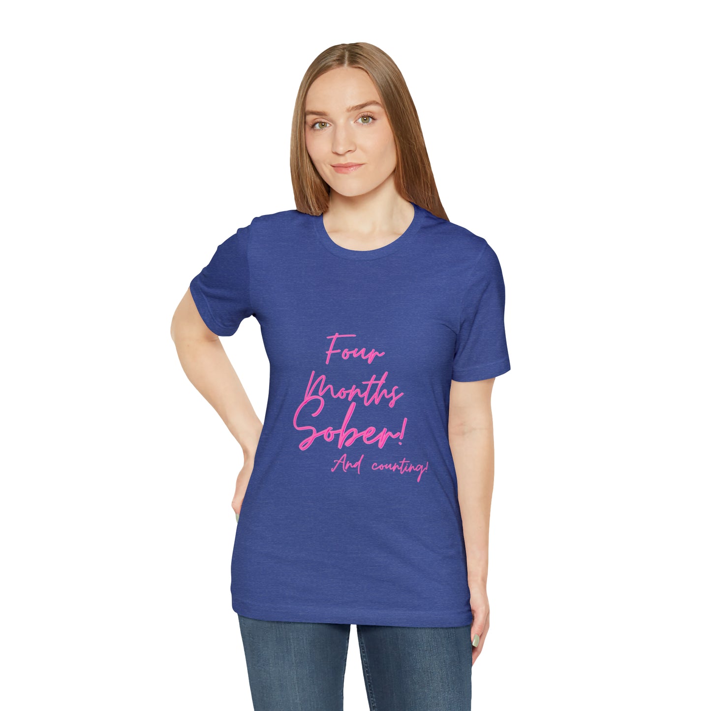 Four Months Sober Unisex Jersey Short Sleeve Tee