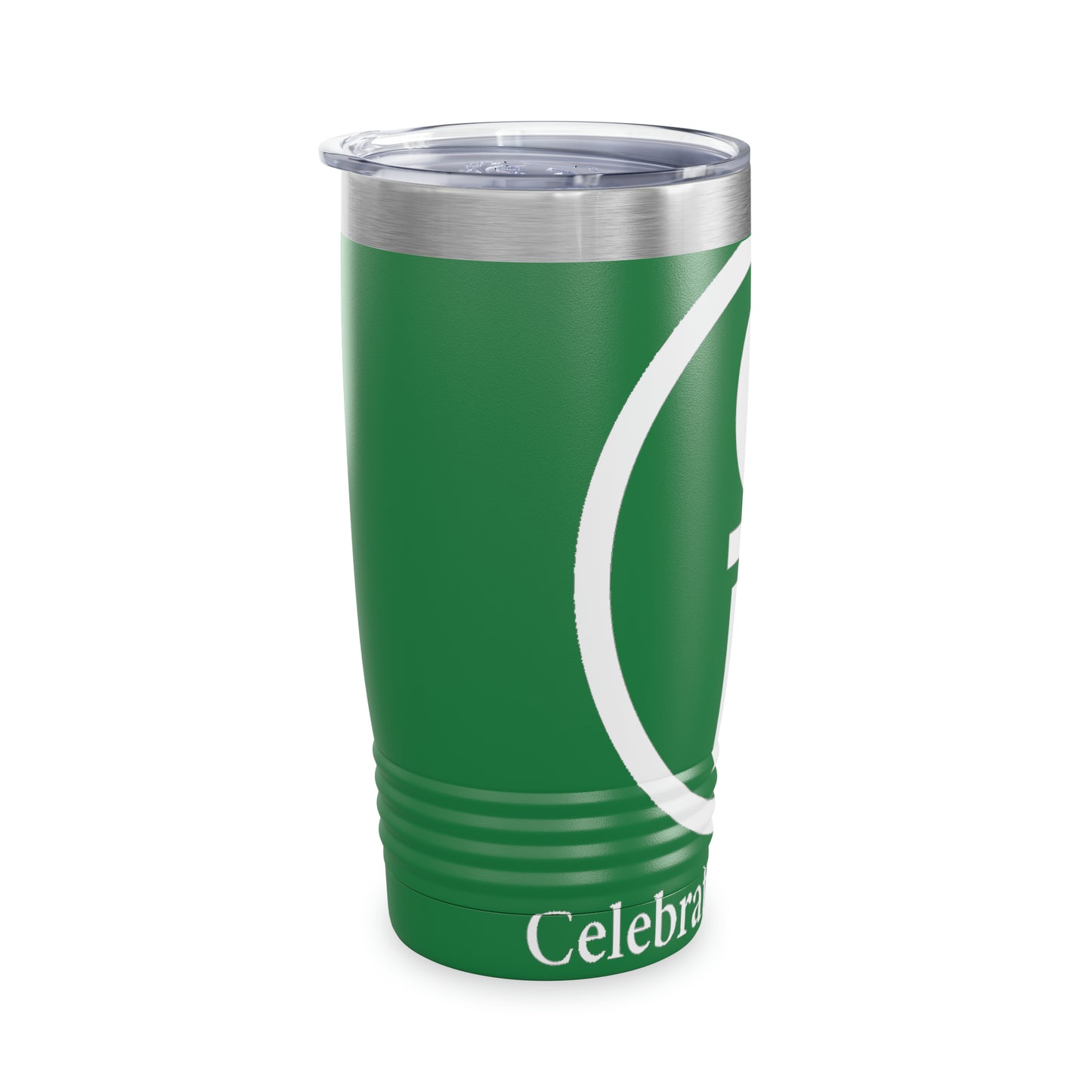 CR Celebrate Recovery Basic Logo White Ringneck Tumbler, 20oz