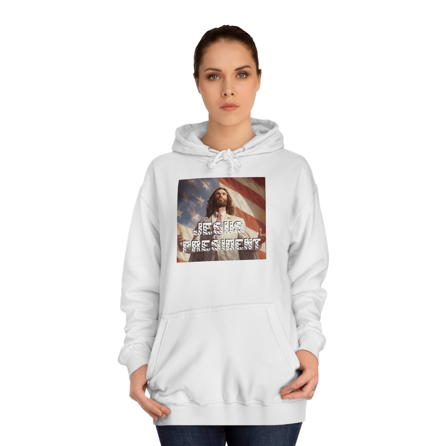 Jesus for President  Unisex College Hoodie