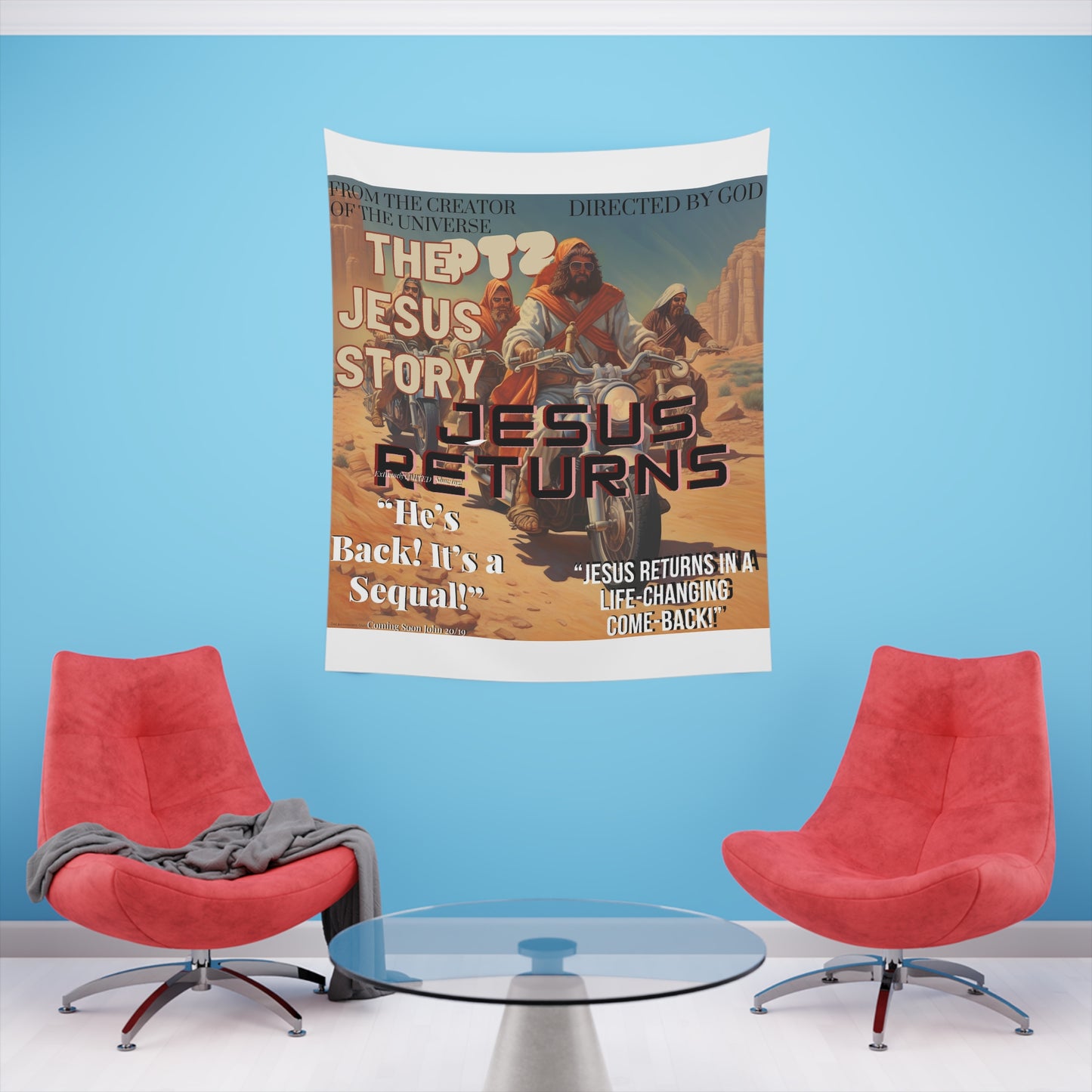 The Jesus Story PT2 “Jesus Returns  Printed Wall Tapestry