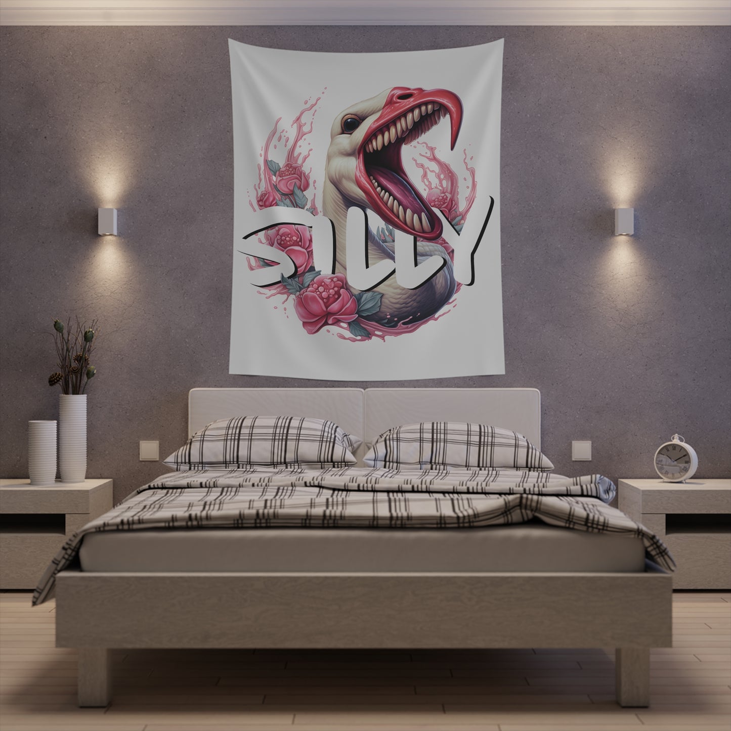 Aggressively Silly Goose Printed Wall Tapestry