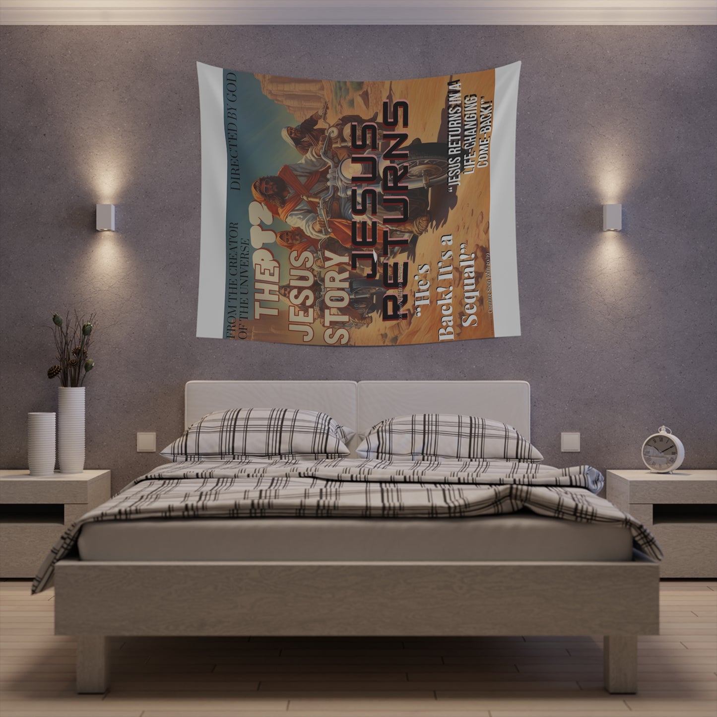 The Jesus Story PT2 “Jesus Returns  Printed Wall Tapestry