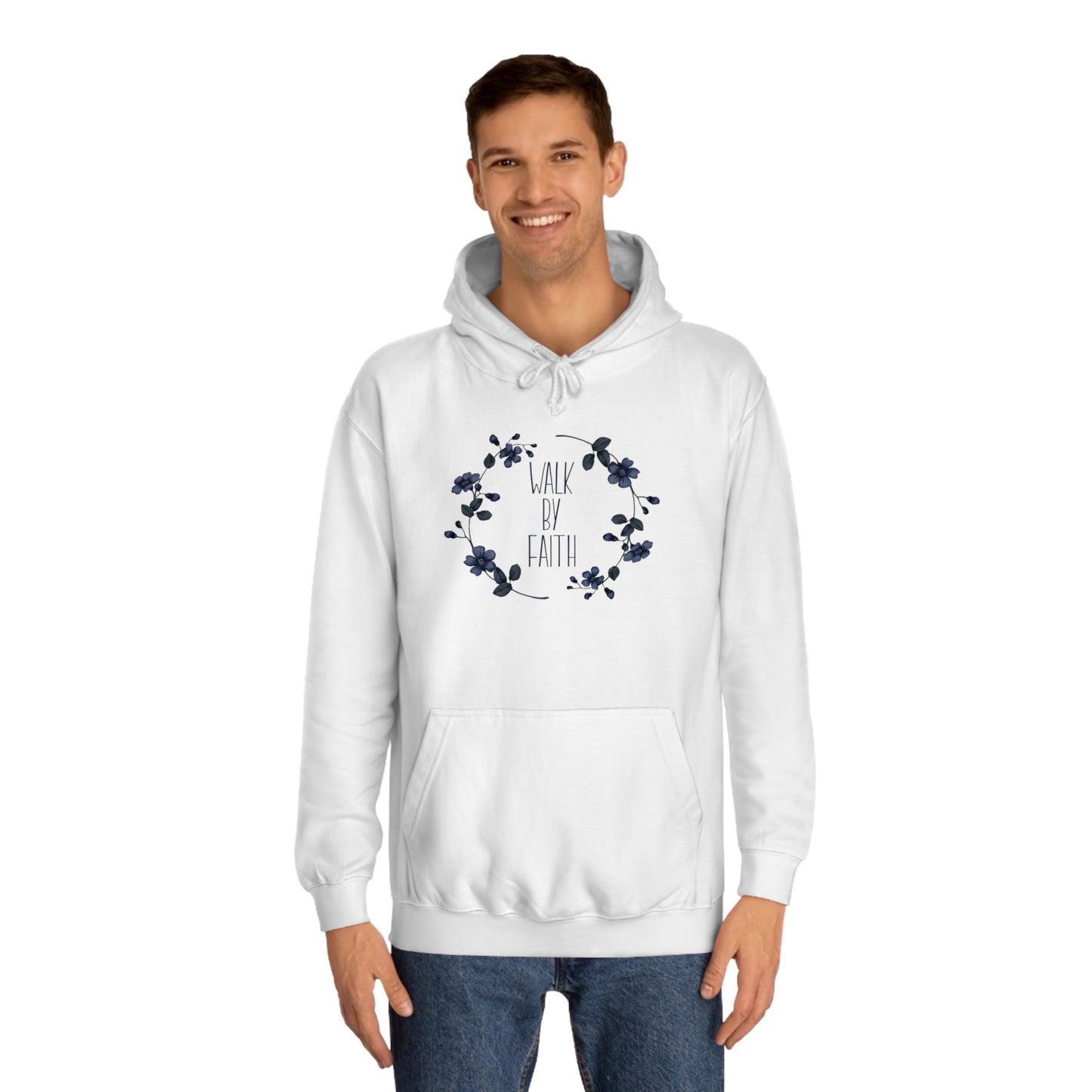 Walk by Faith - Unisex College Hoodie