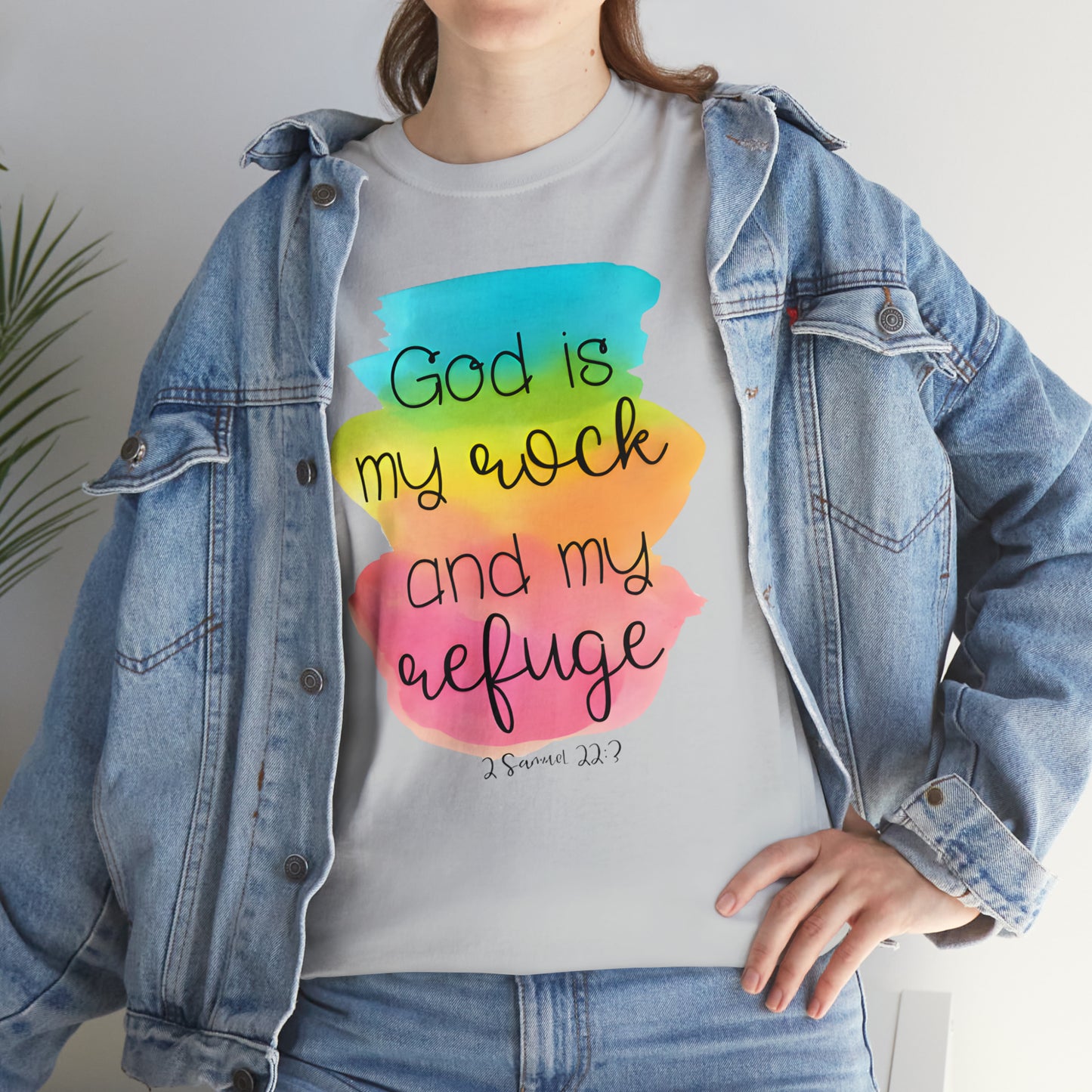 God is my rock and my refuge - Unisex Heavy Cotton Short Sleeve Tee