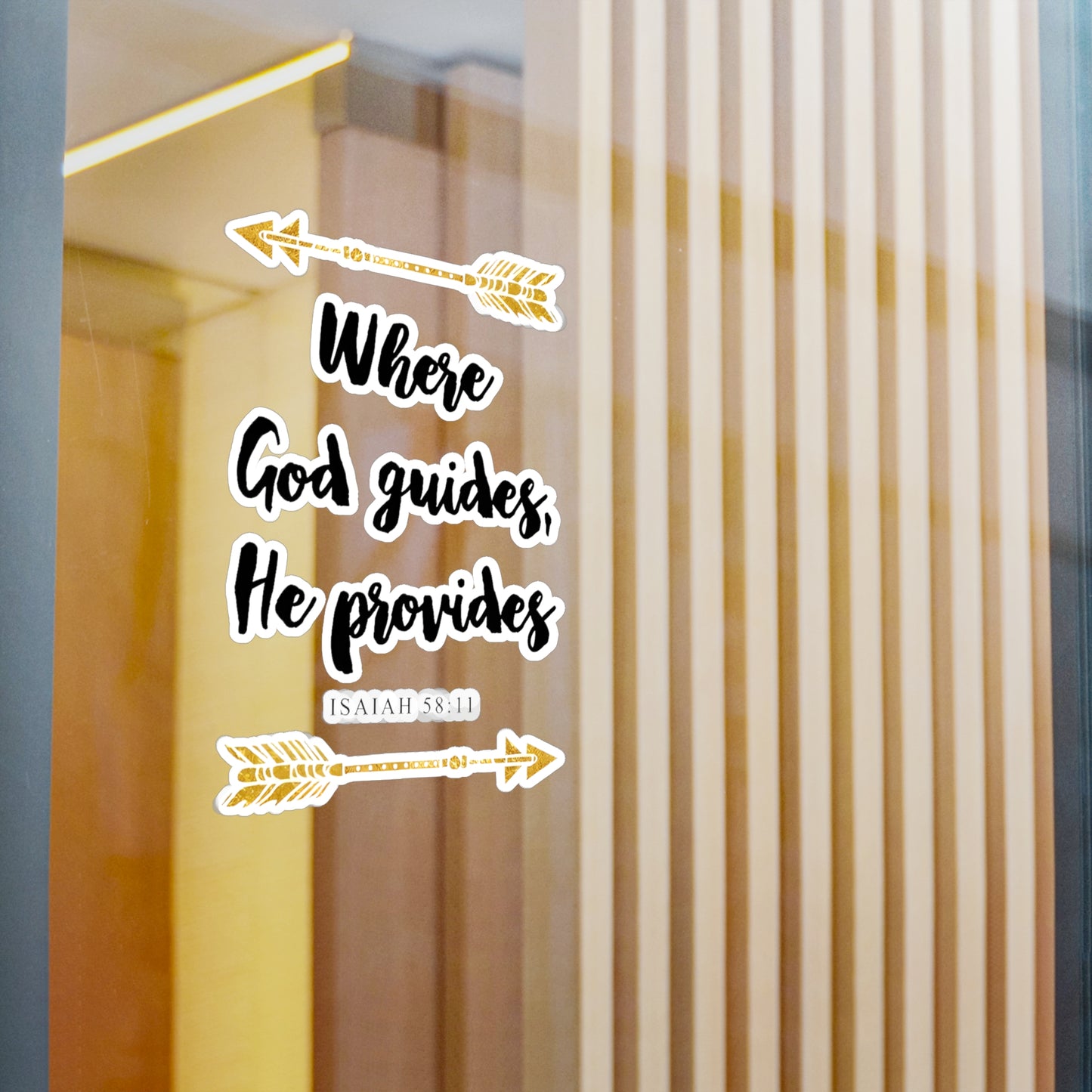Where GOD guides, He Provides - Isaiah Kiss-Cut Vinyl Decals