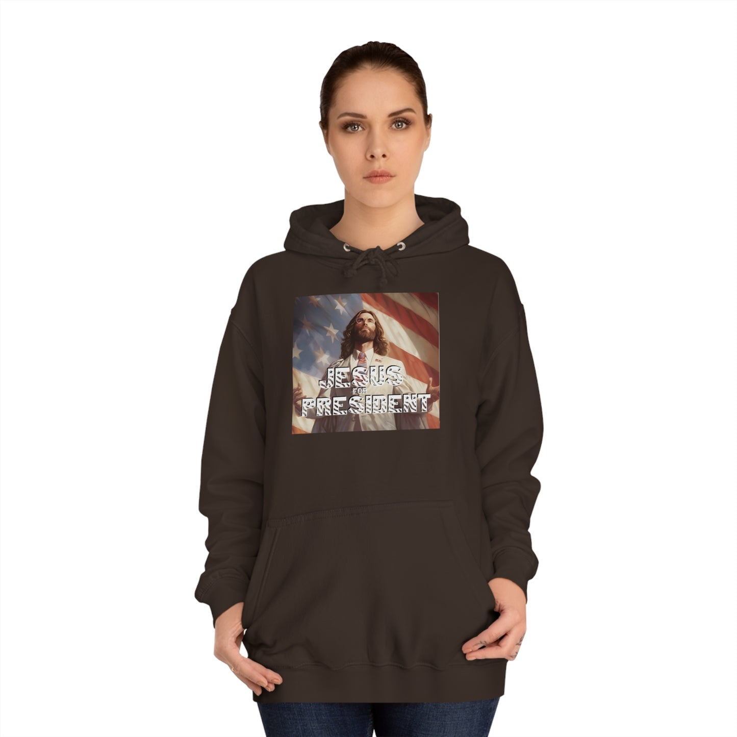 Jesus for President  Unisex College Hoodie