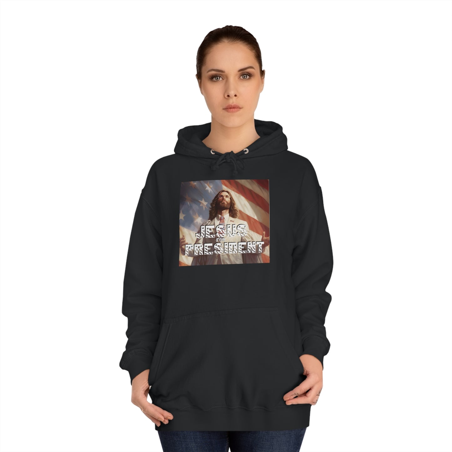 Jesus for President  Unisex College Hoodie