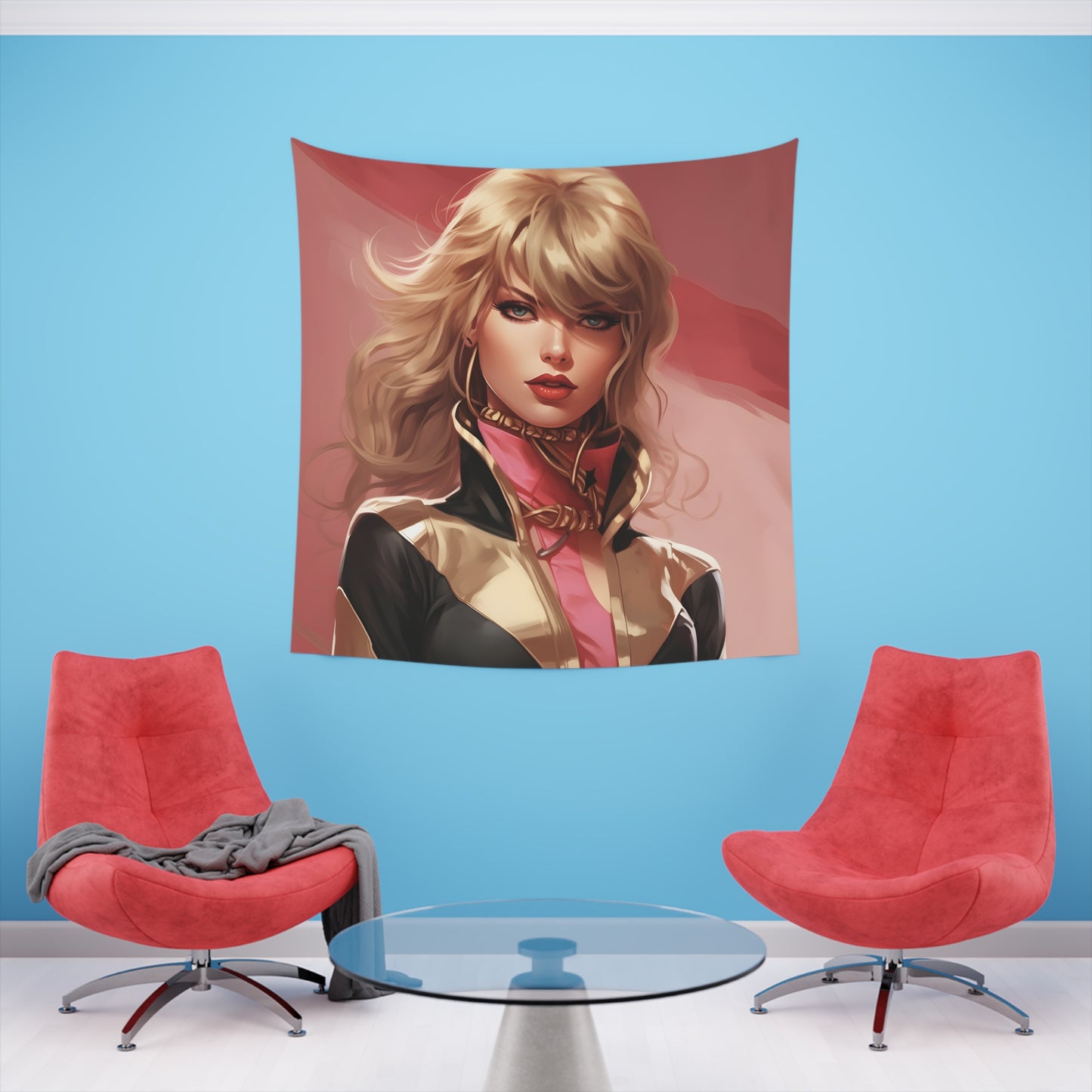 Anime Taylor Swift 4- Printed Wall Tapestry