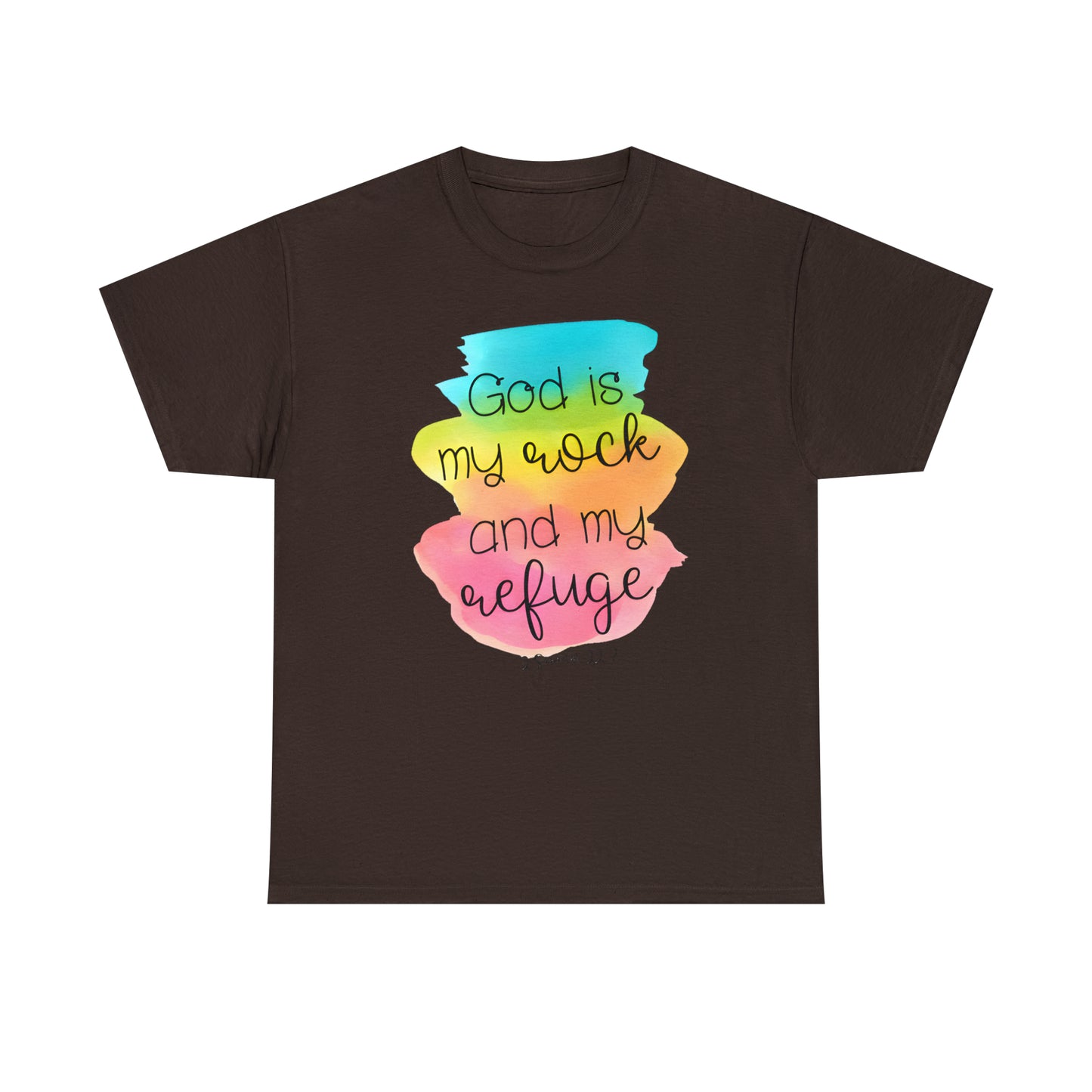 God is my rock and my refuge - Unisex Heavy Cotton Short Sleeve Tee