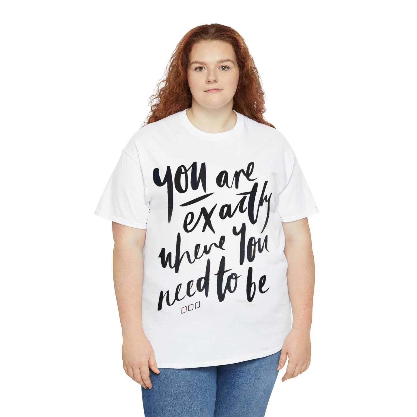 You re EXACTLY where you need to be  - CR Celebrate Recovery Classic Logo - Unisex Heavy Cotton Tee
