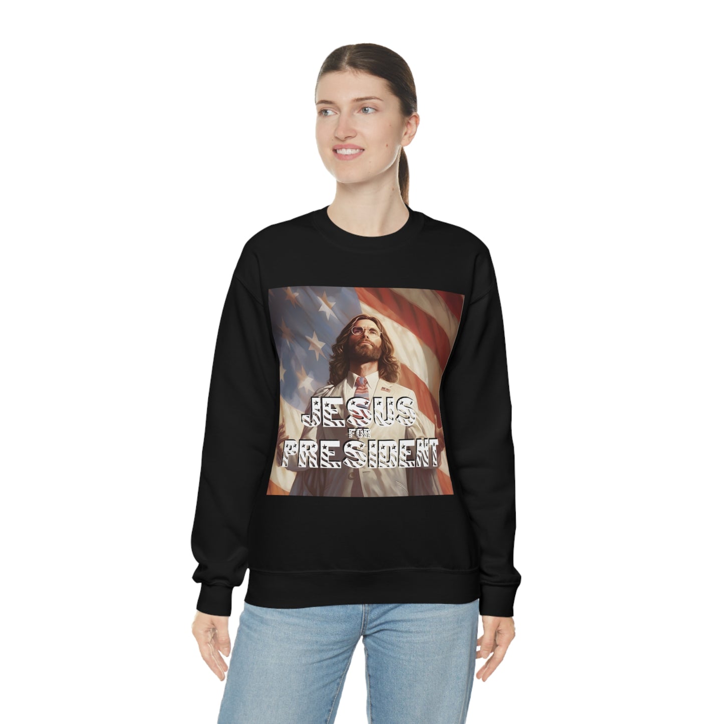 Jesus for President Unisex Heavy Blend™ Crewneck Sweatshirt