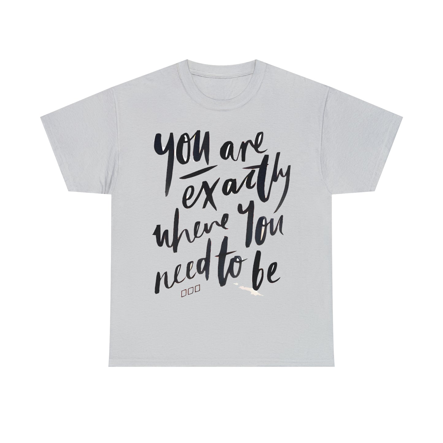 You re EXACTLY where you need to be  - CR Celebrate Recovery Classic Logo - Unisex Heavy Cotton Tee