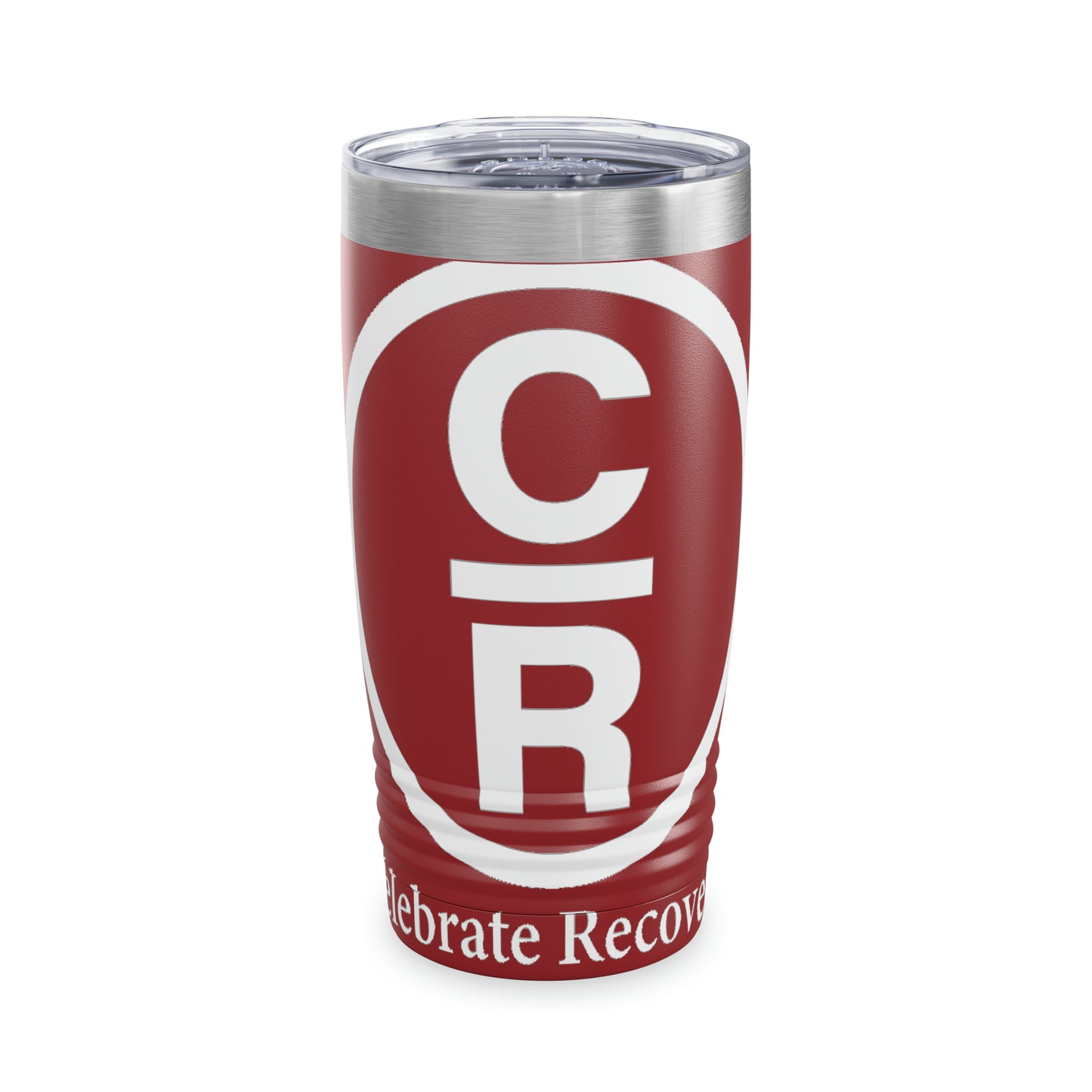 CR Celebrate Recovery Basic Logo White Ringneck Tumbler, 20oz