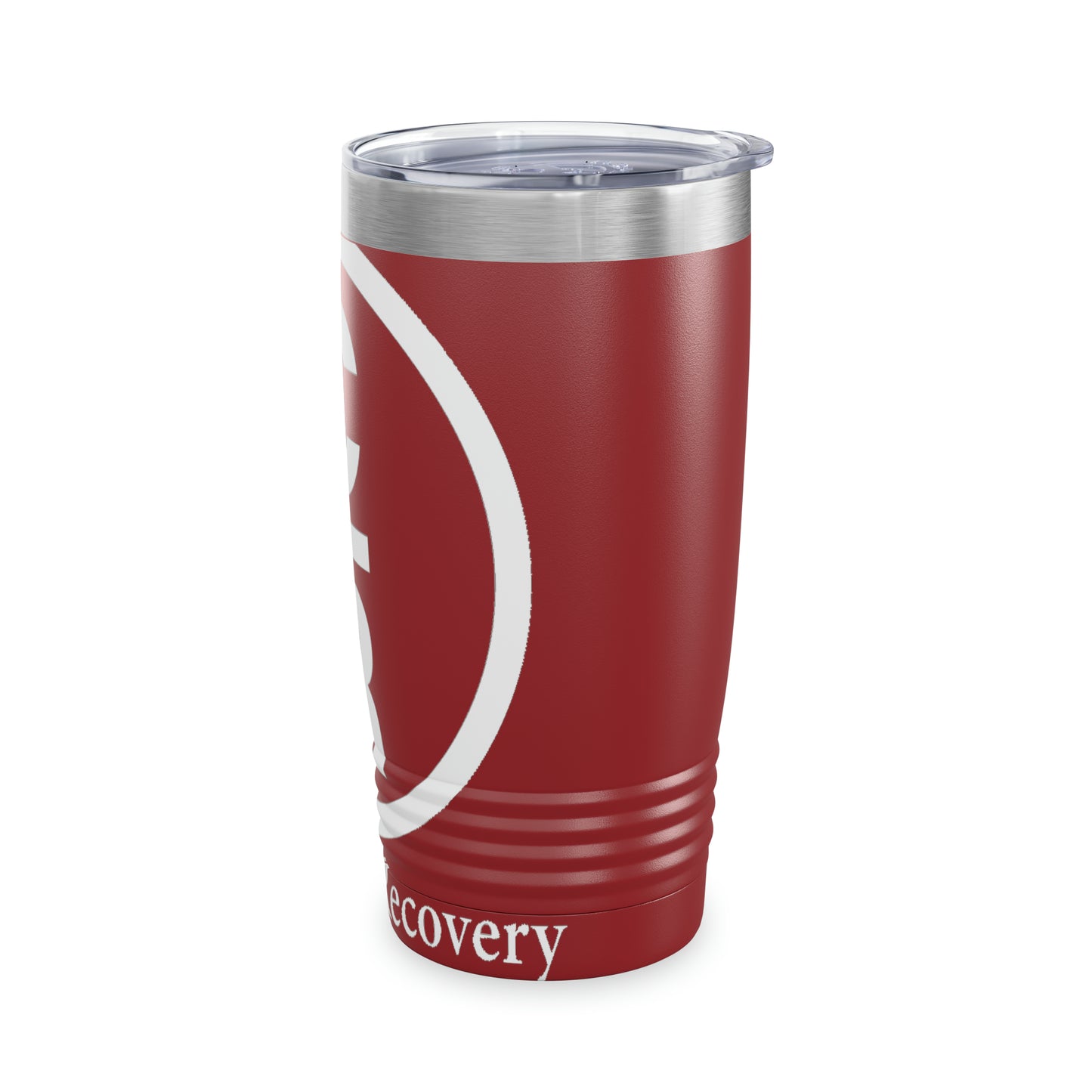 CR Celebrate Recovery Basic Logo White Ringneck Tumbler, 20oz