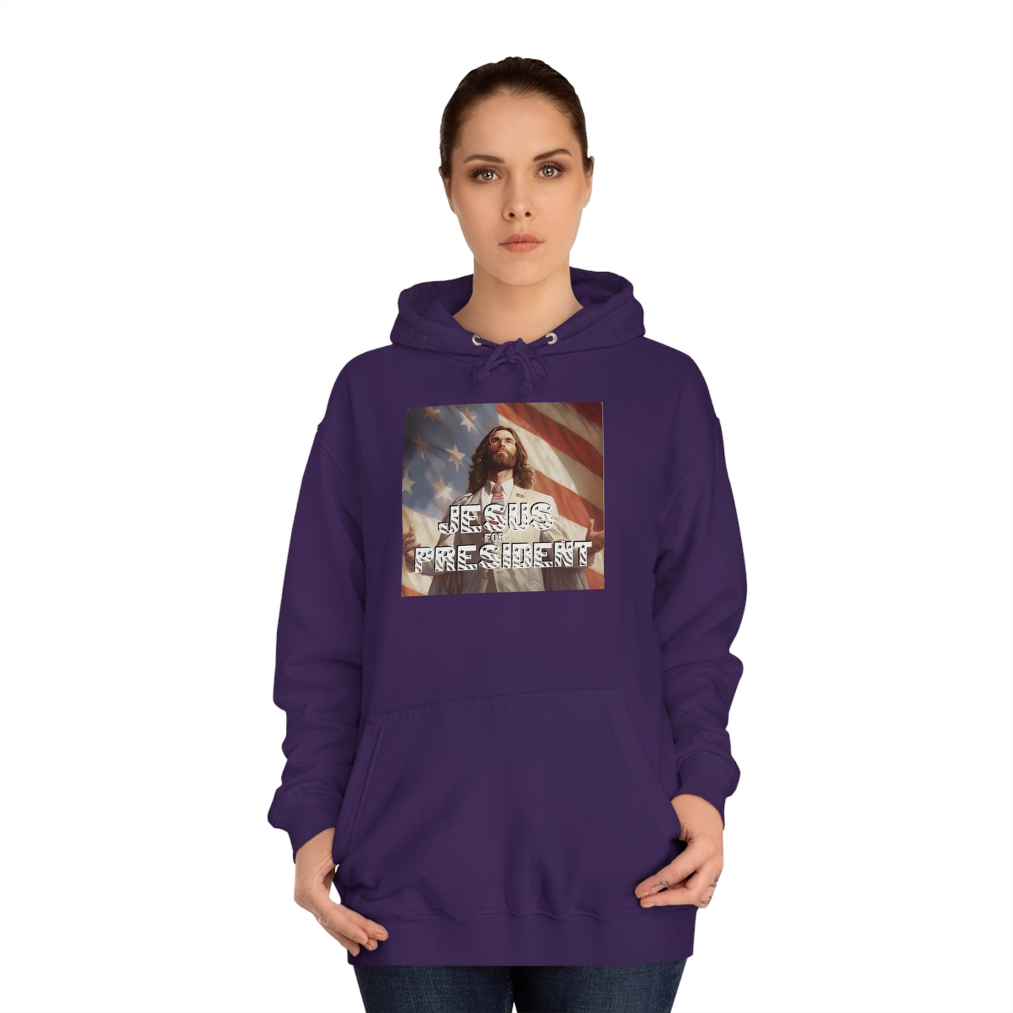 Jesus for President  Unisex College Hoodie