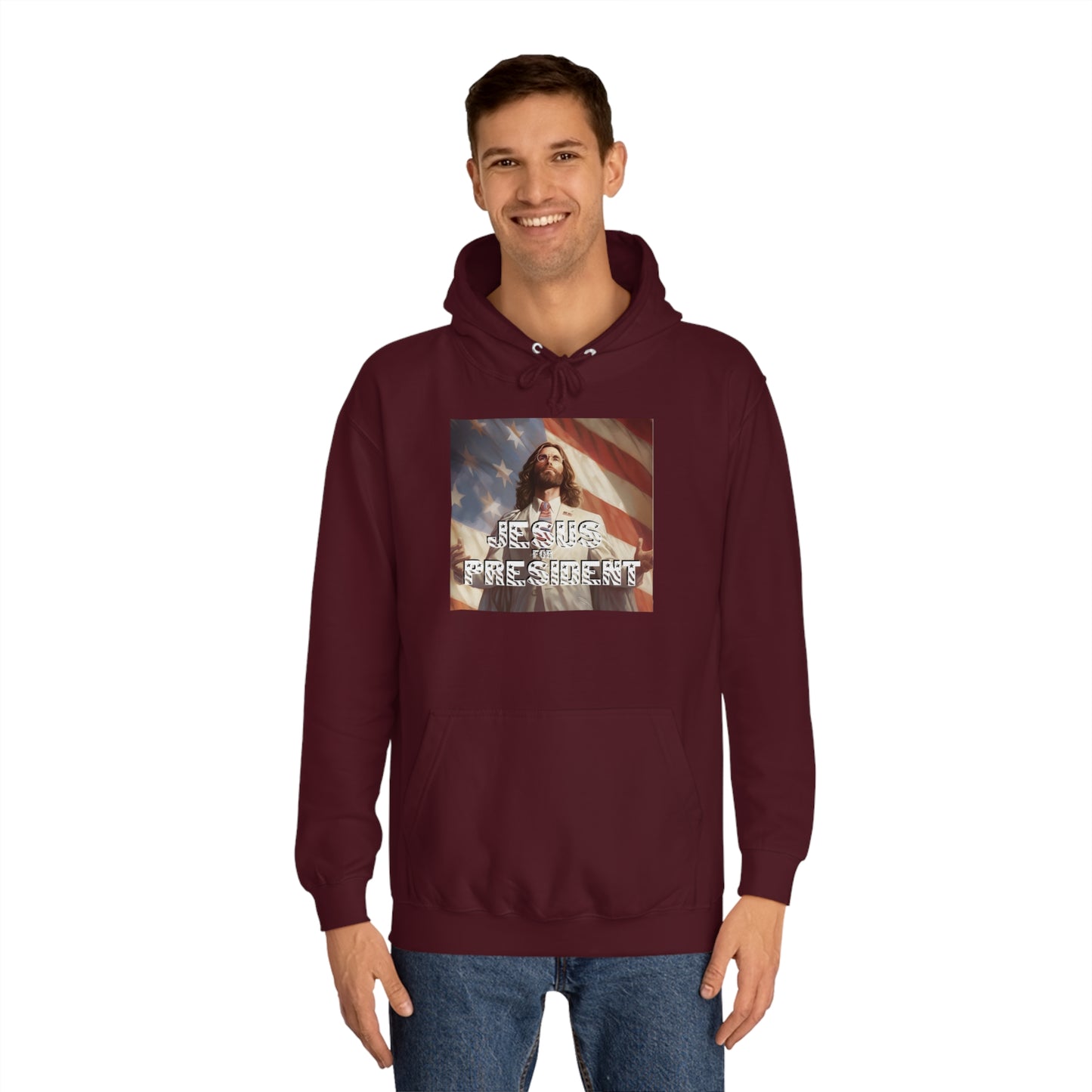 Jesus for President  Unisex College Hoodie
