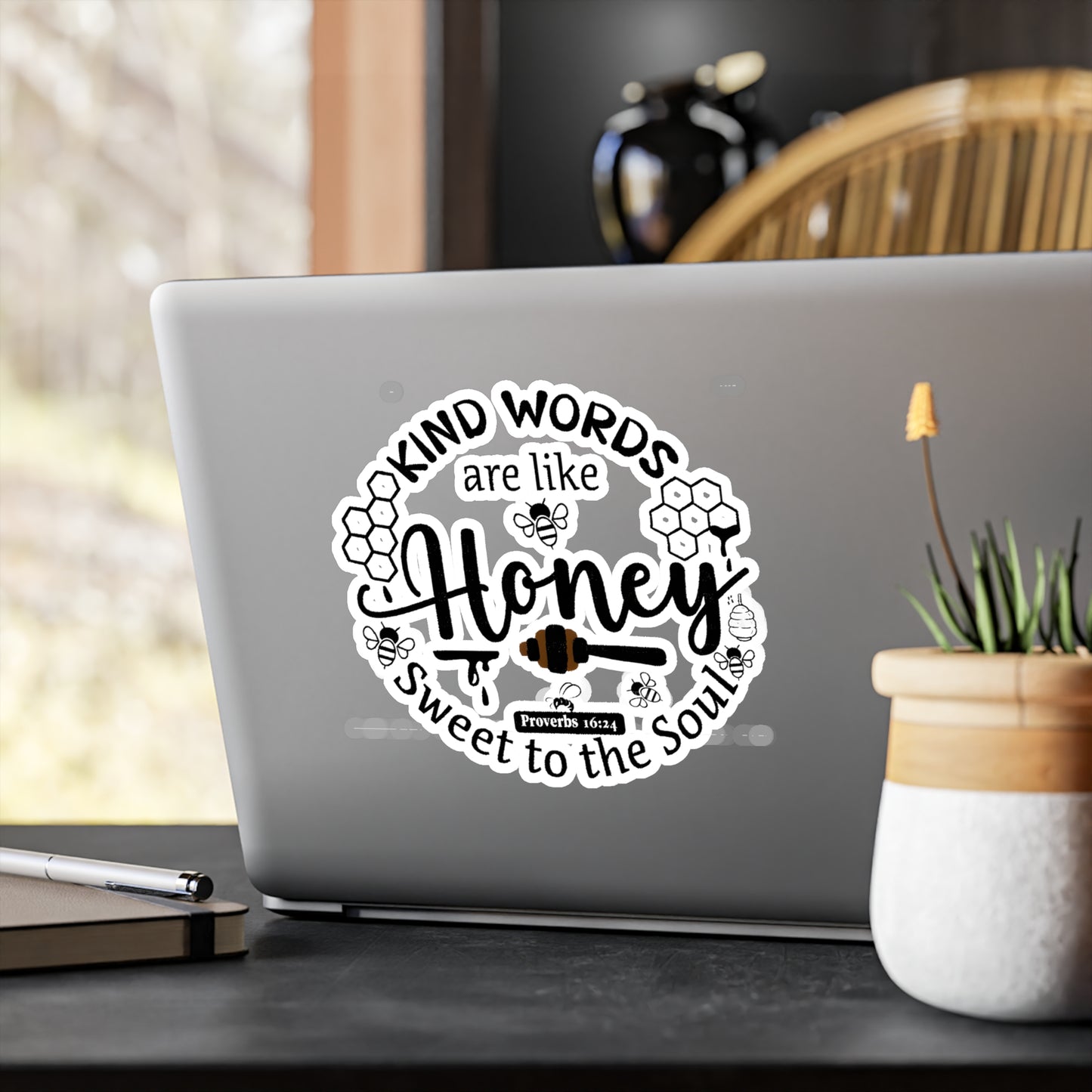 Kind Words are like Honey Proverbs Kiss-Cut Vinyl Decals