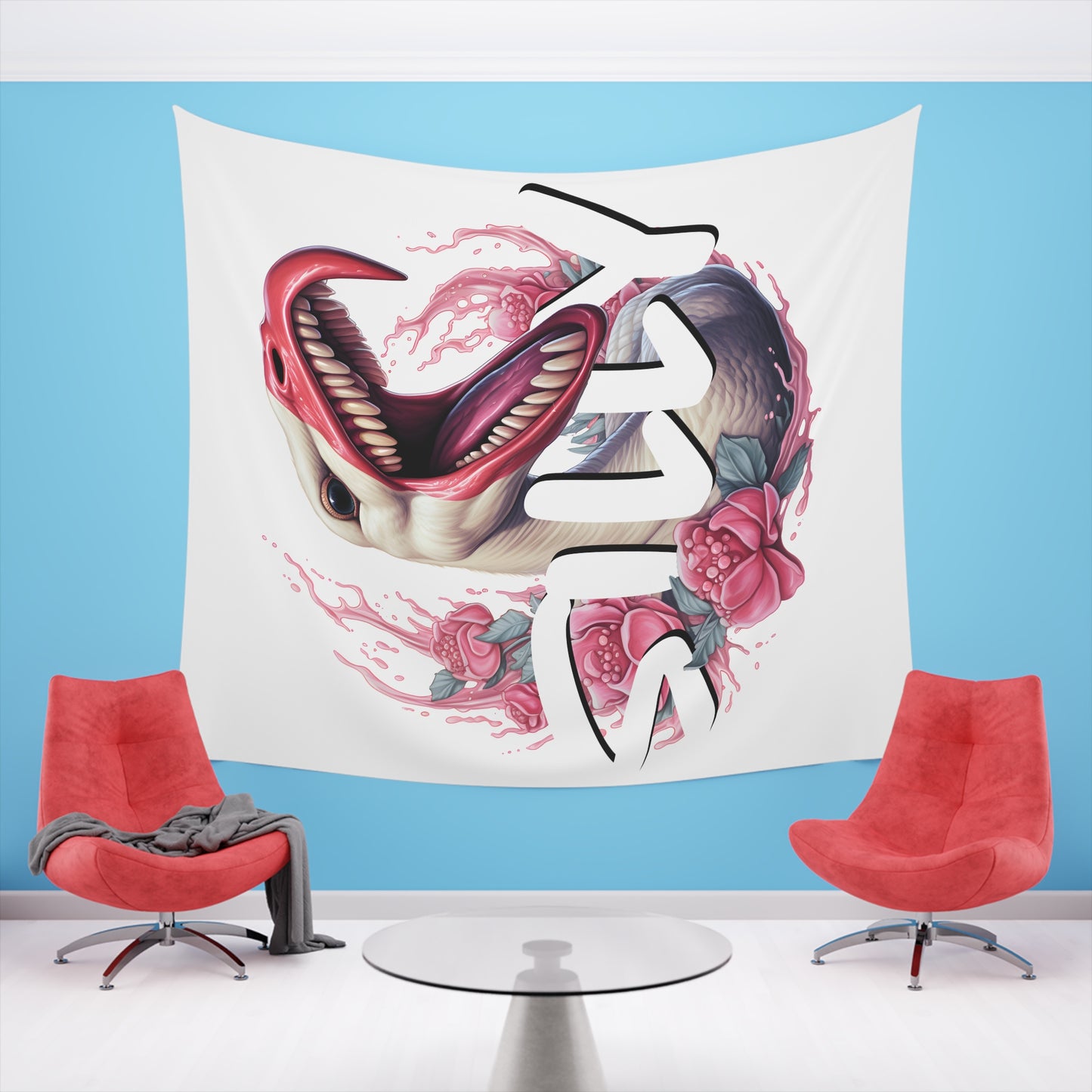 Aggressively Silly Goose Printed Wall Tapestry