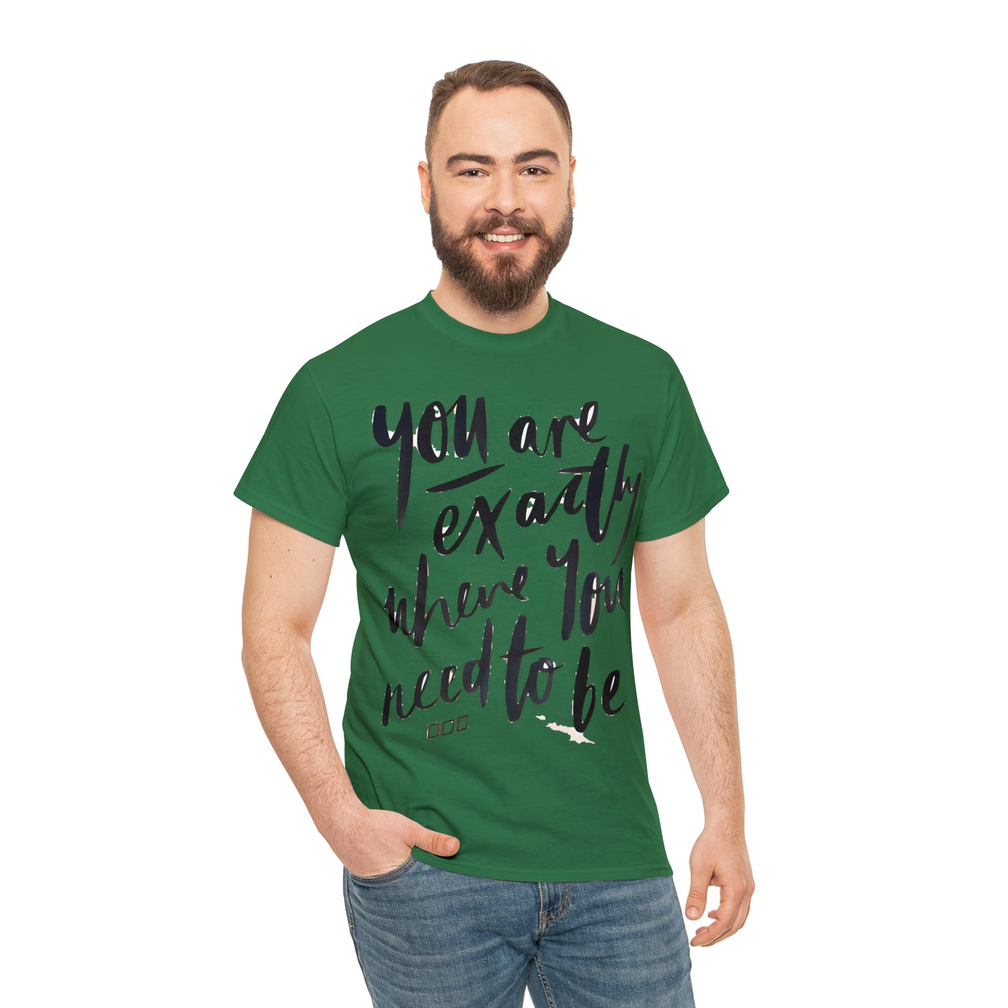 You re EXACTLY where you need to be  - CR Celebrate Recovery Classic Logo - Unisex Heavy Cotton Tee