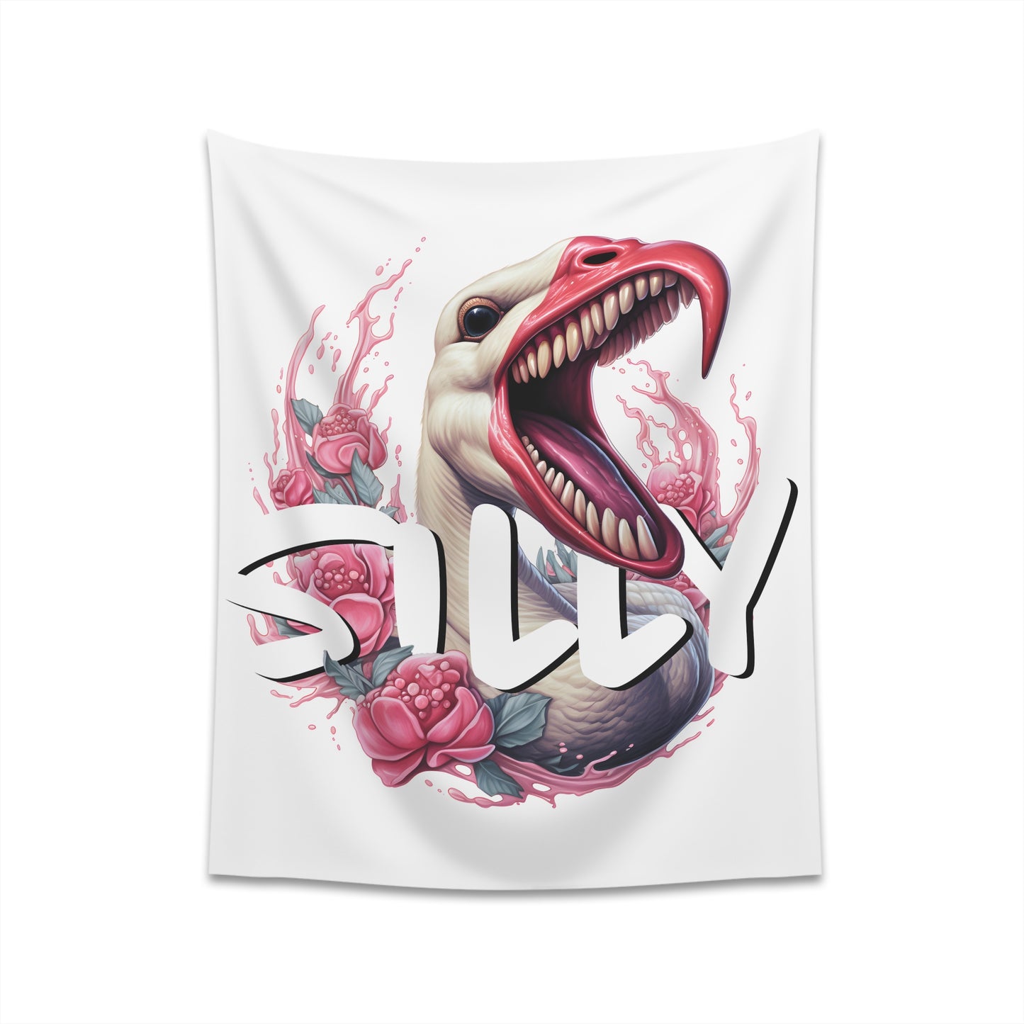 Aggressively Silly Goose Printed Wall Tapestry