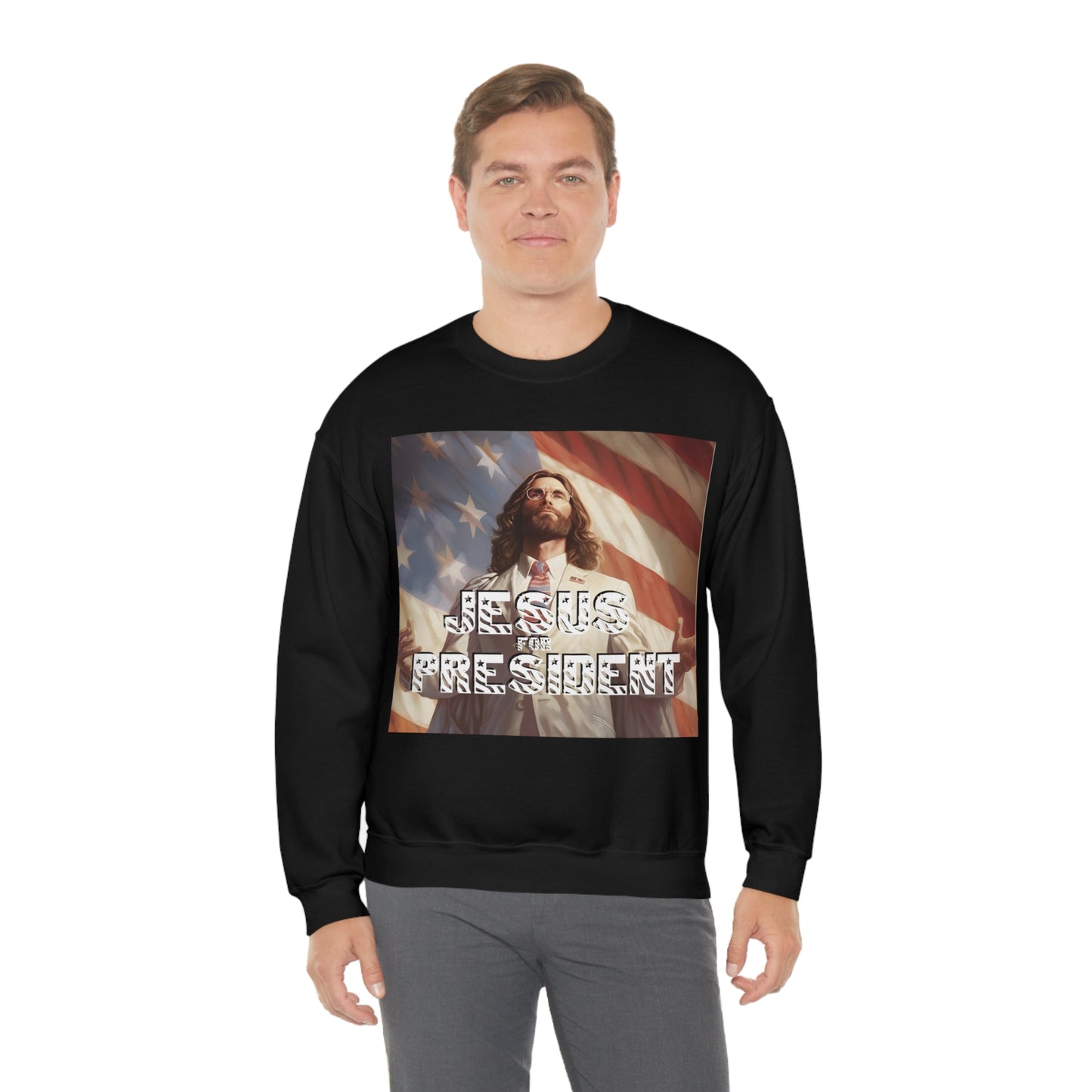 Jesus for President Unisex Heavy Blend™ Crewneck Sweatshirt