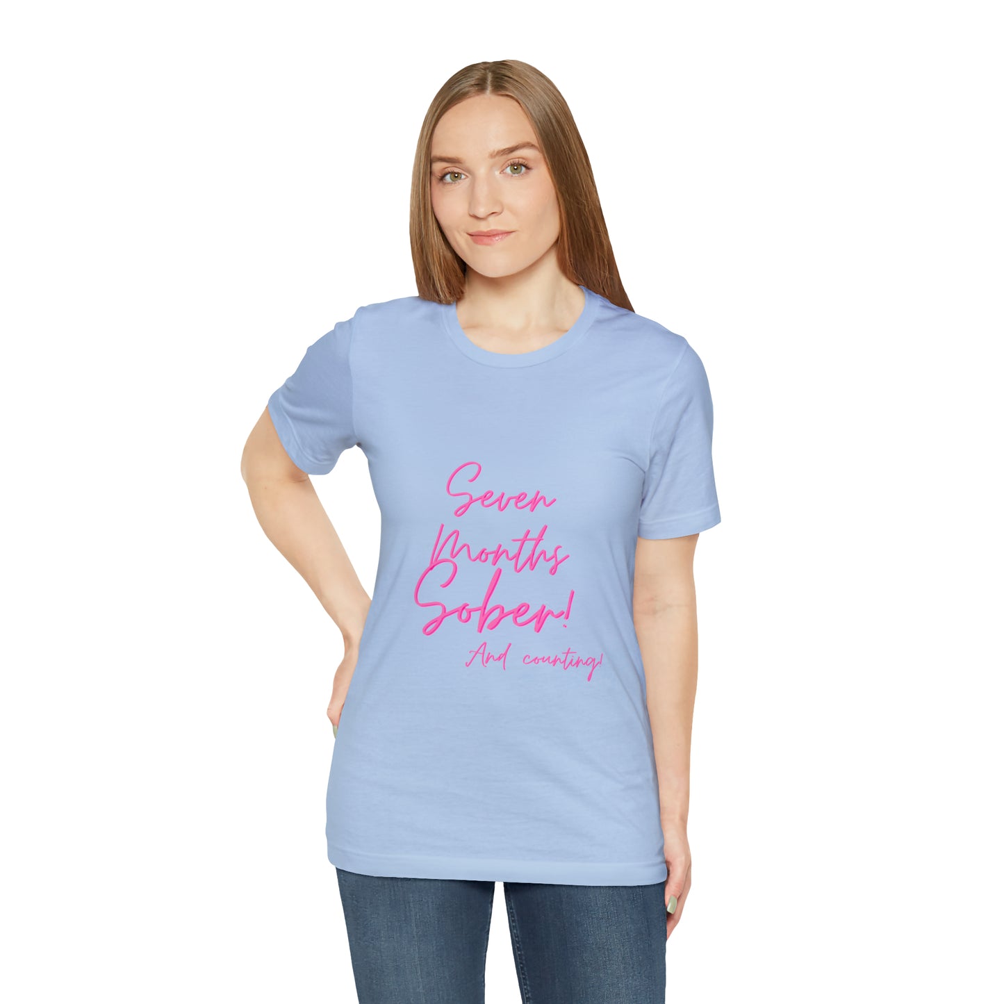 Seven Months Sober (7 Months) Unisex Jersey Short Sleeve Tee