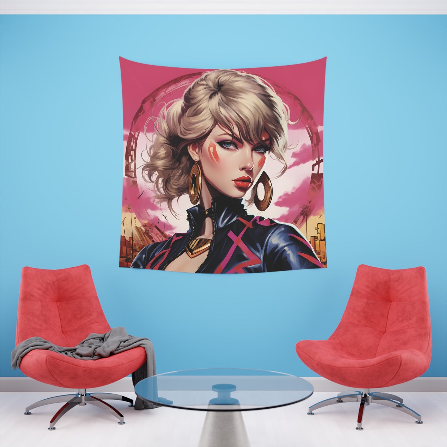 Anime Taylor Swift 2- Printed Wall Tapestry