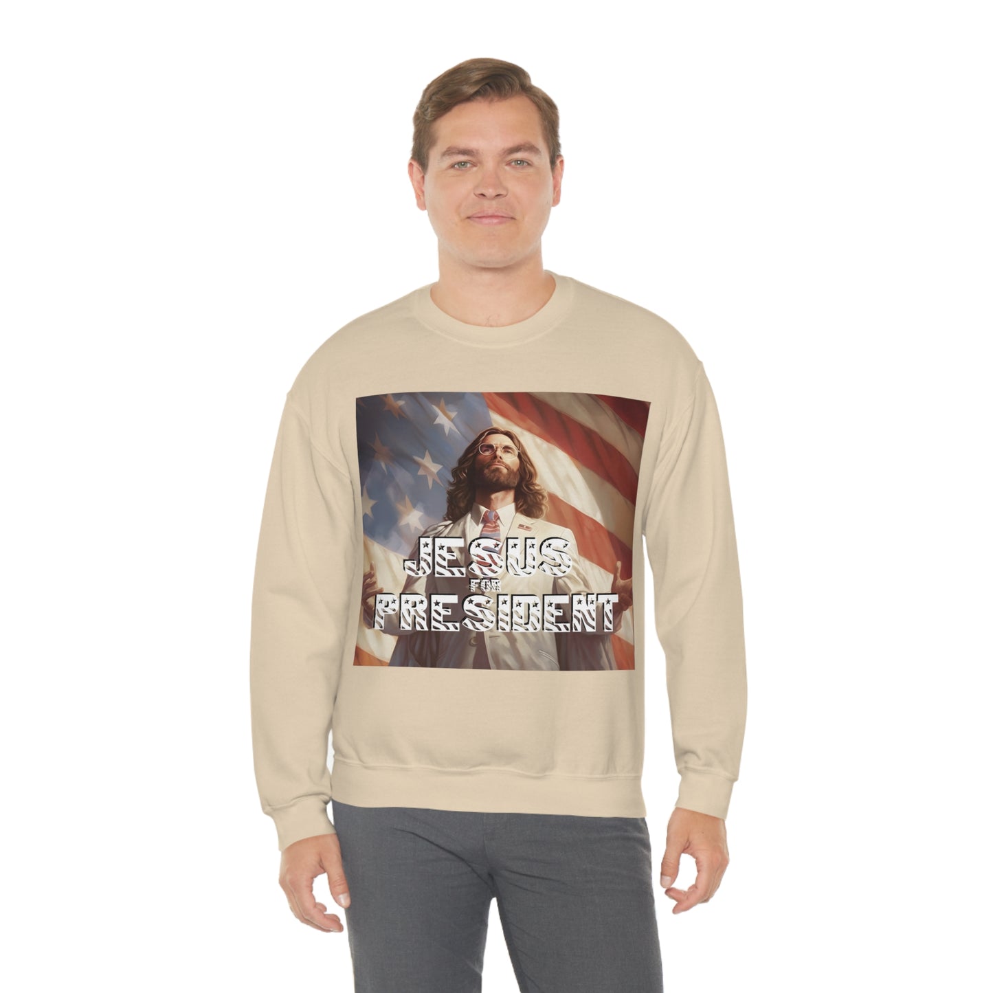 Jesus for President Unisex Heavy Blend™ Crewneck Sweatshirt