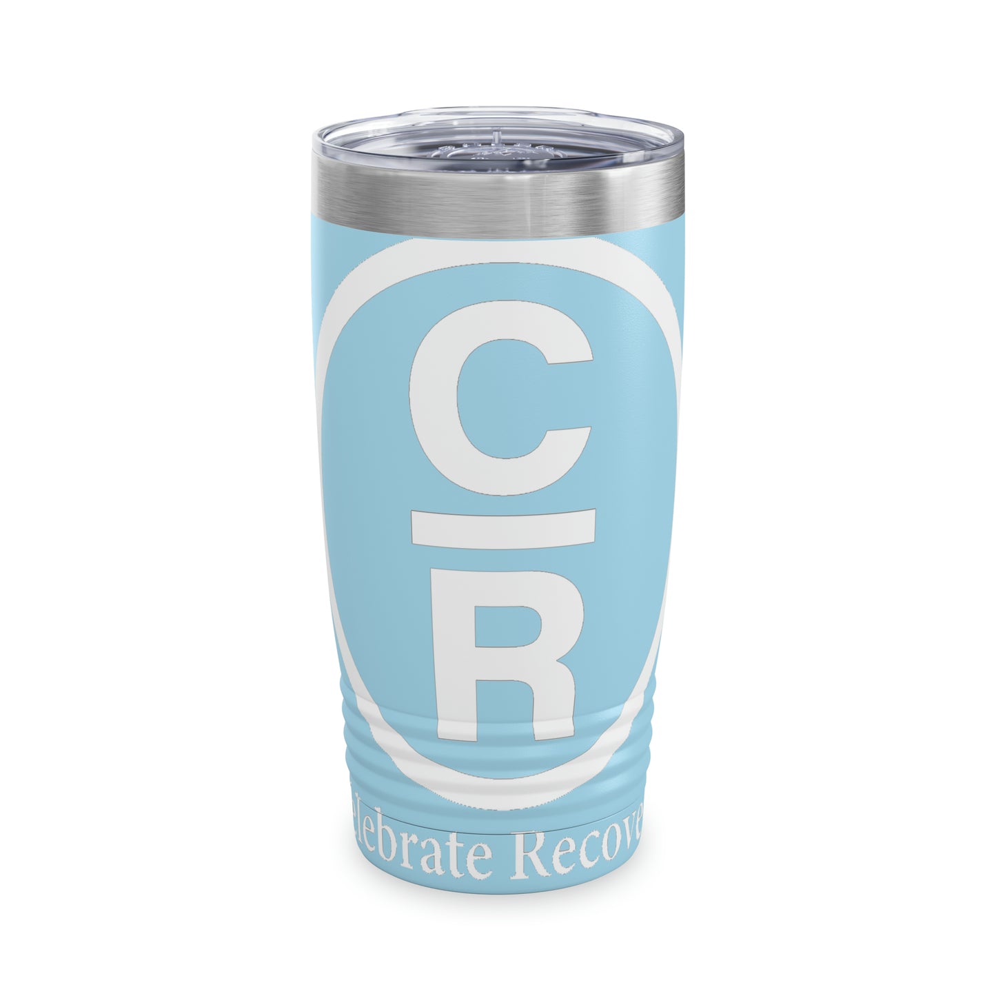 CR Celebrate Recovery Basic Logo White Ringneck Tumbler, 20oz