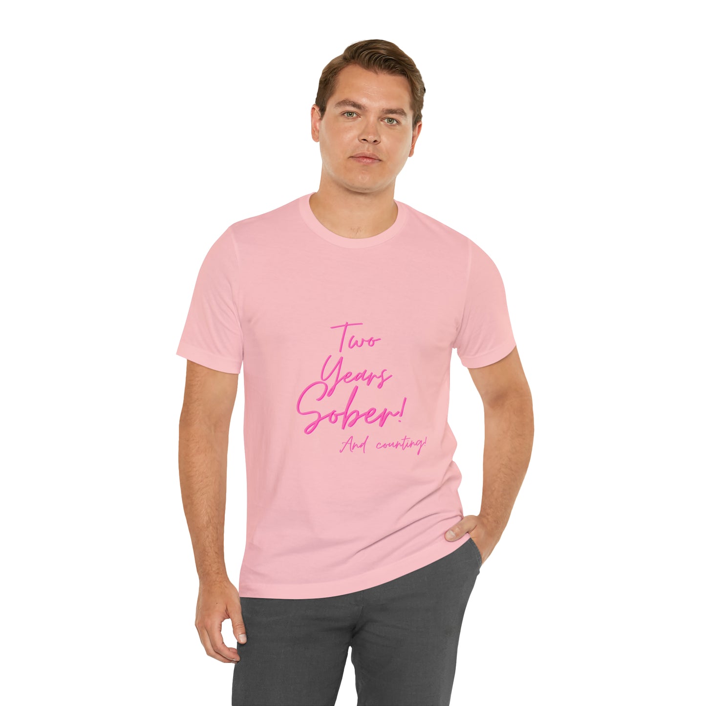 Two Months Sober Unisex Jersey Short Sleeve Tee