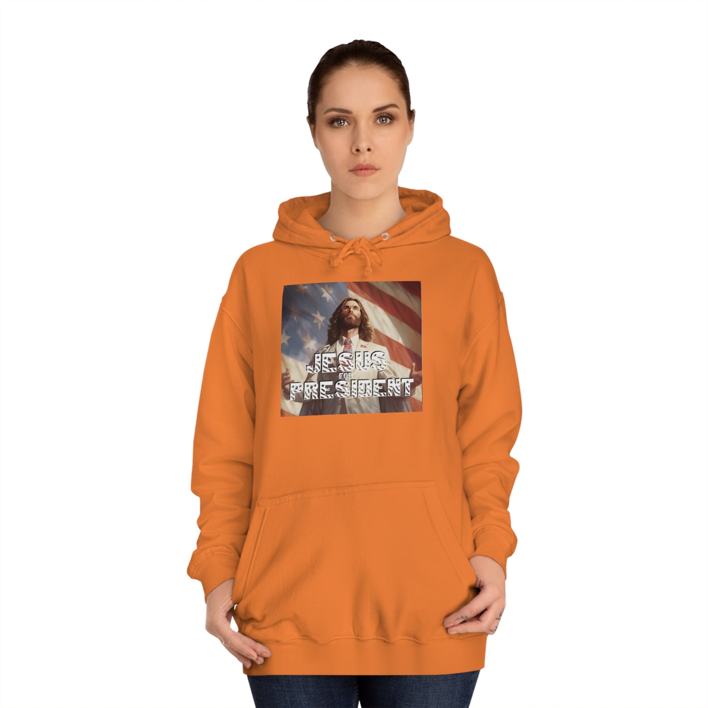 Jesus for President  Unisex College Hoodie