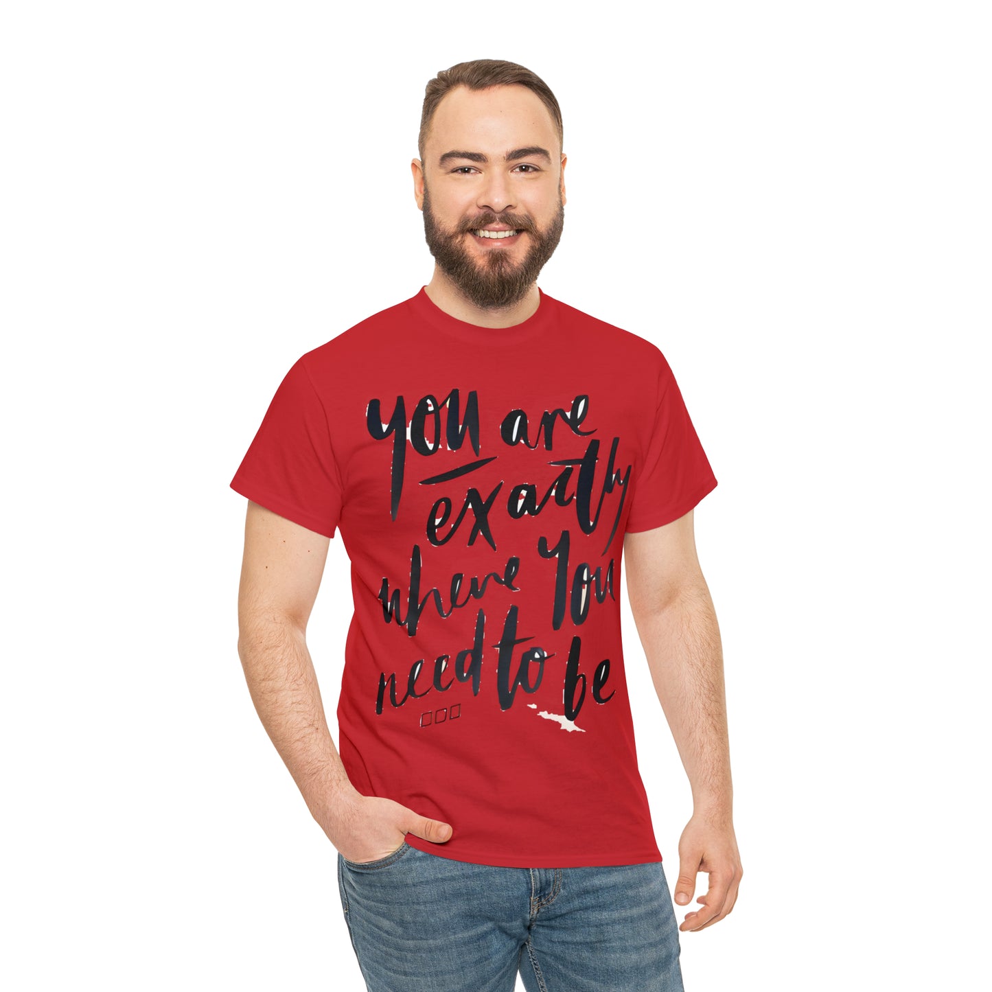 You re EXACTLY where you need to be  - CR Celebrate Recovery Classic Logo - Unisex Heavy Cotton Tee