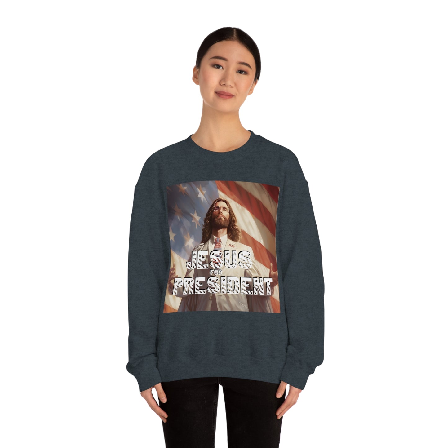Jesus for President Unisex Heavy Blend™ Crewneck Sweatshirt
