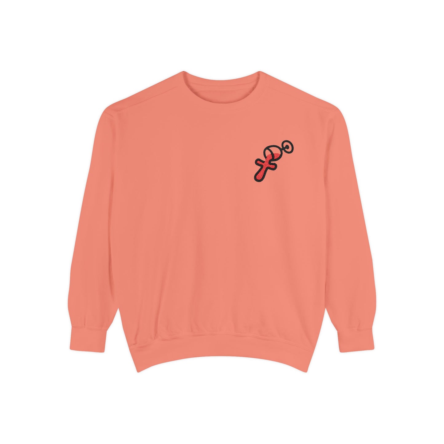 “Sip of Sacrifice” Embroidered Crewneck — Disciple Dad (Water-Into-Wine Drop Collection)